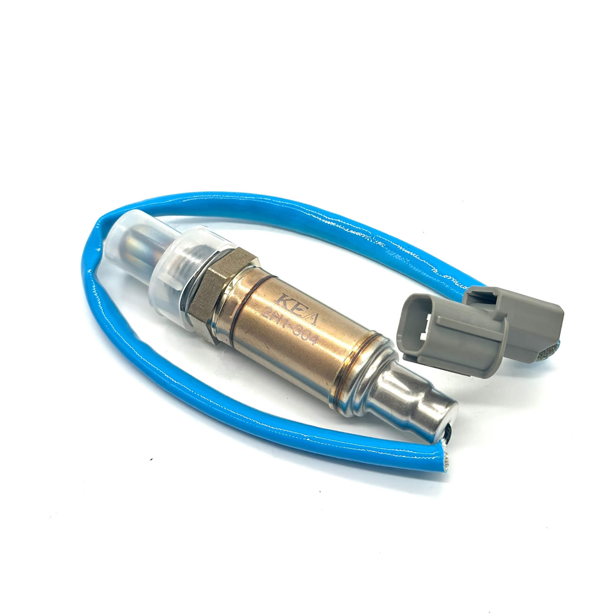 Oxygen O2 Sensor for Honda Vamos Van HM1, HM2 Models (1999-2018) featuring a metallic body with a blue wire and gray connector.