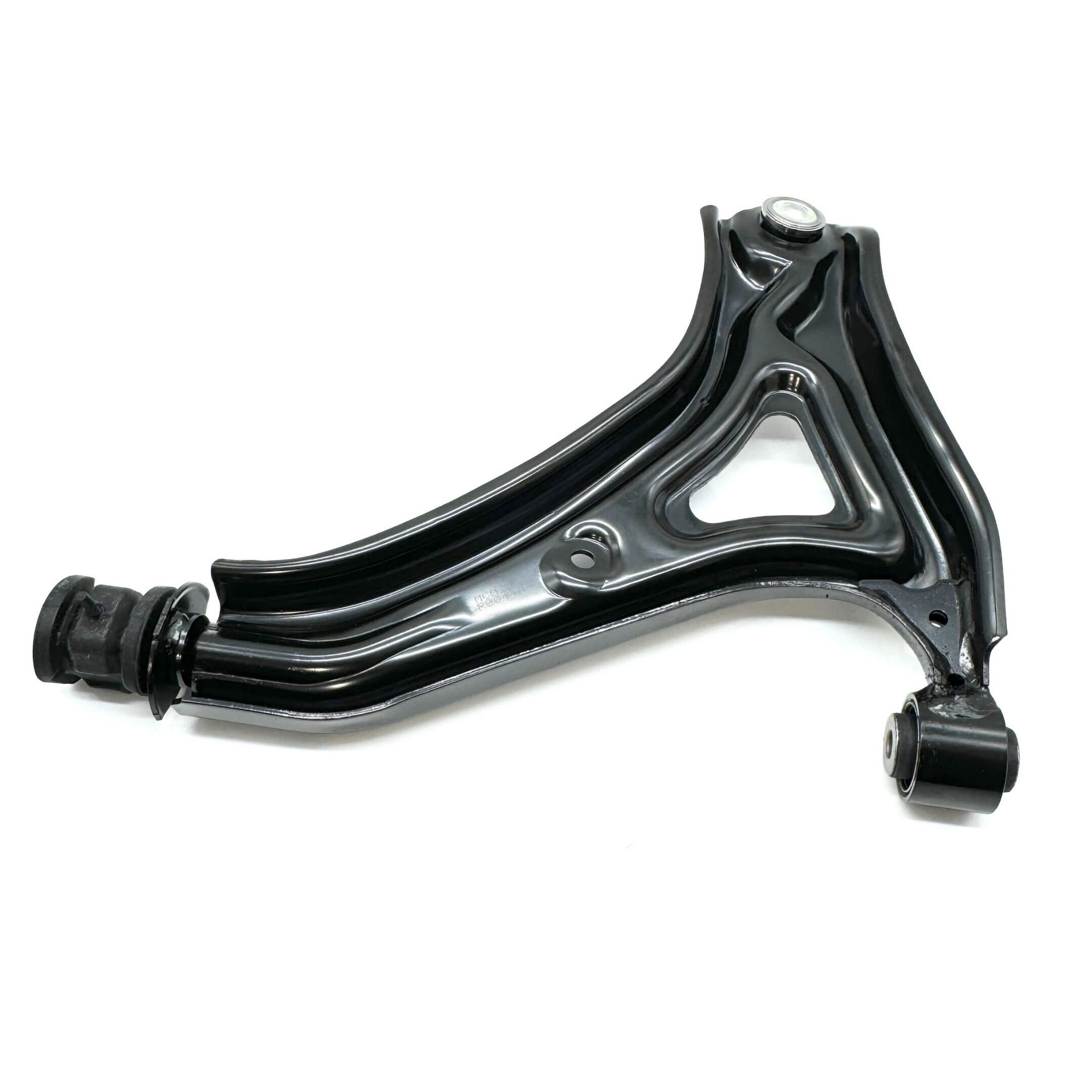 Driver side lower control arm with pre-installed ball joint for Honda Acty HA6 HA7 models, durable and rust-resistant.