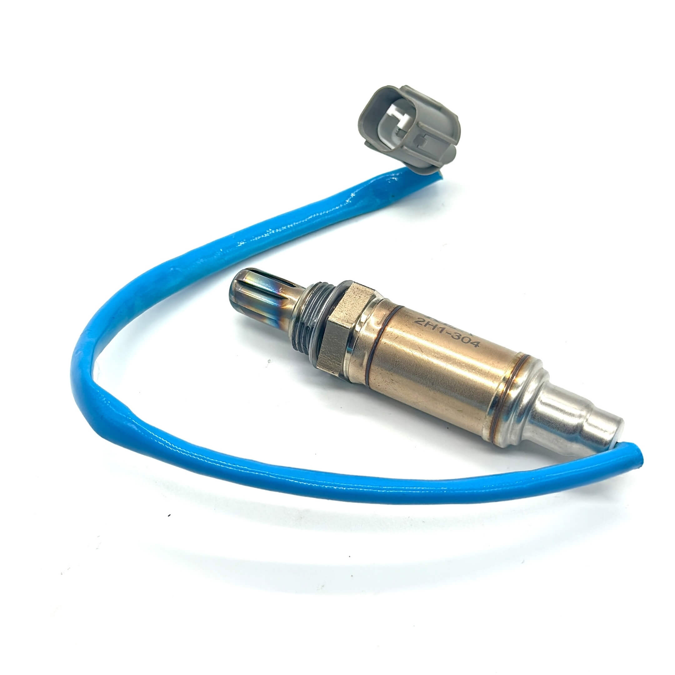 Oxygen O2 Sensor for Honda Acty Truck HA6, HA7 Models (1999-2009) featuring a metallic body with a blue wire and connector.