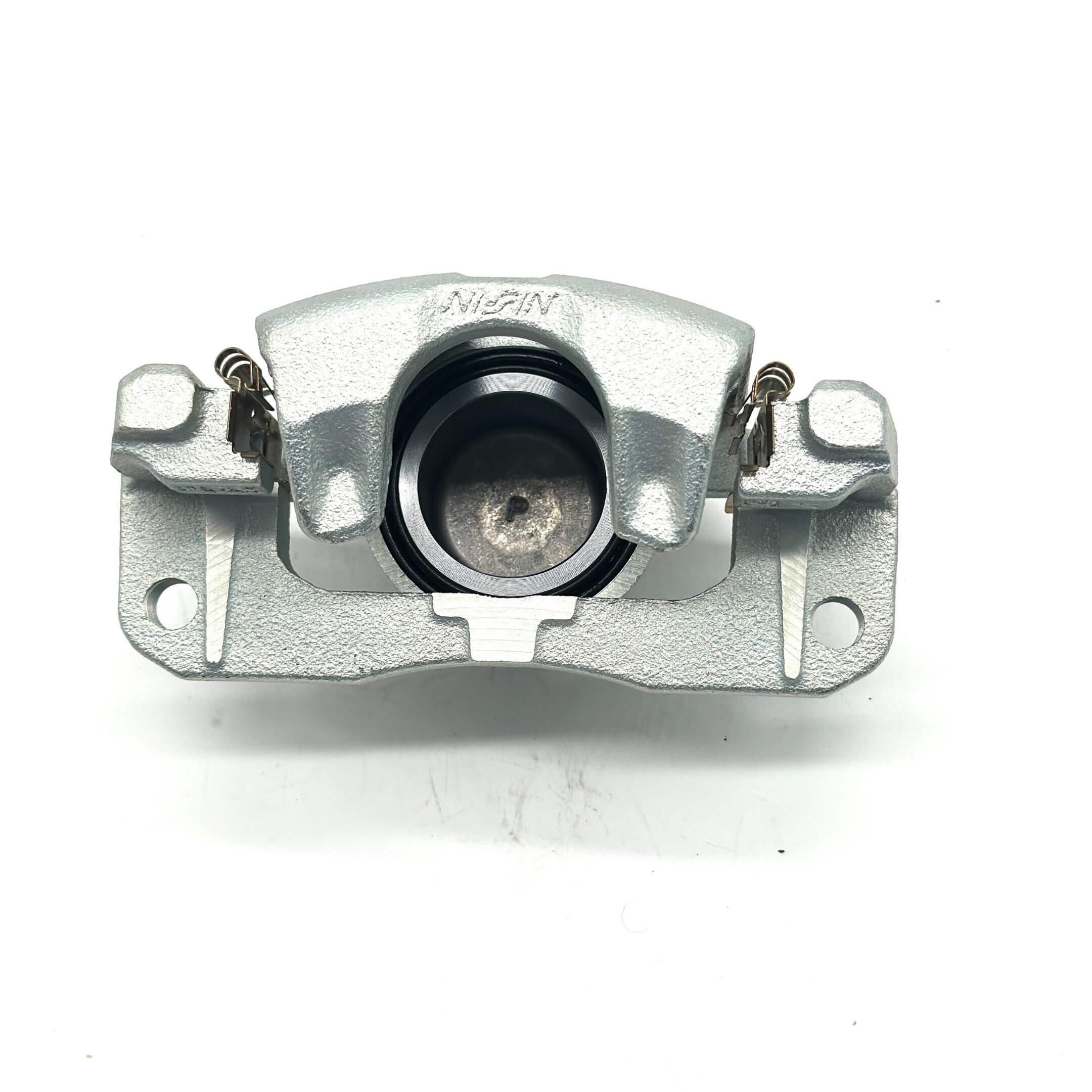 Silver brake caliper for driver side, compatible with Honda Acty Truck HA8, HA9 models from 2009-2022.