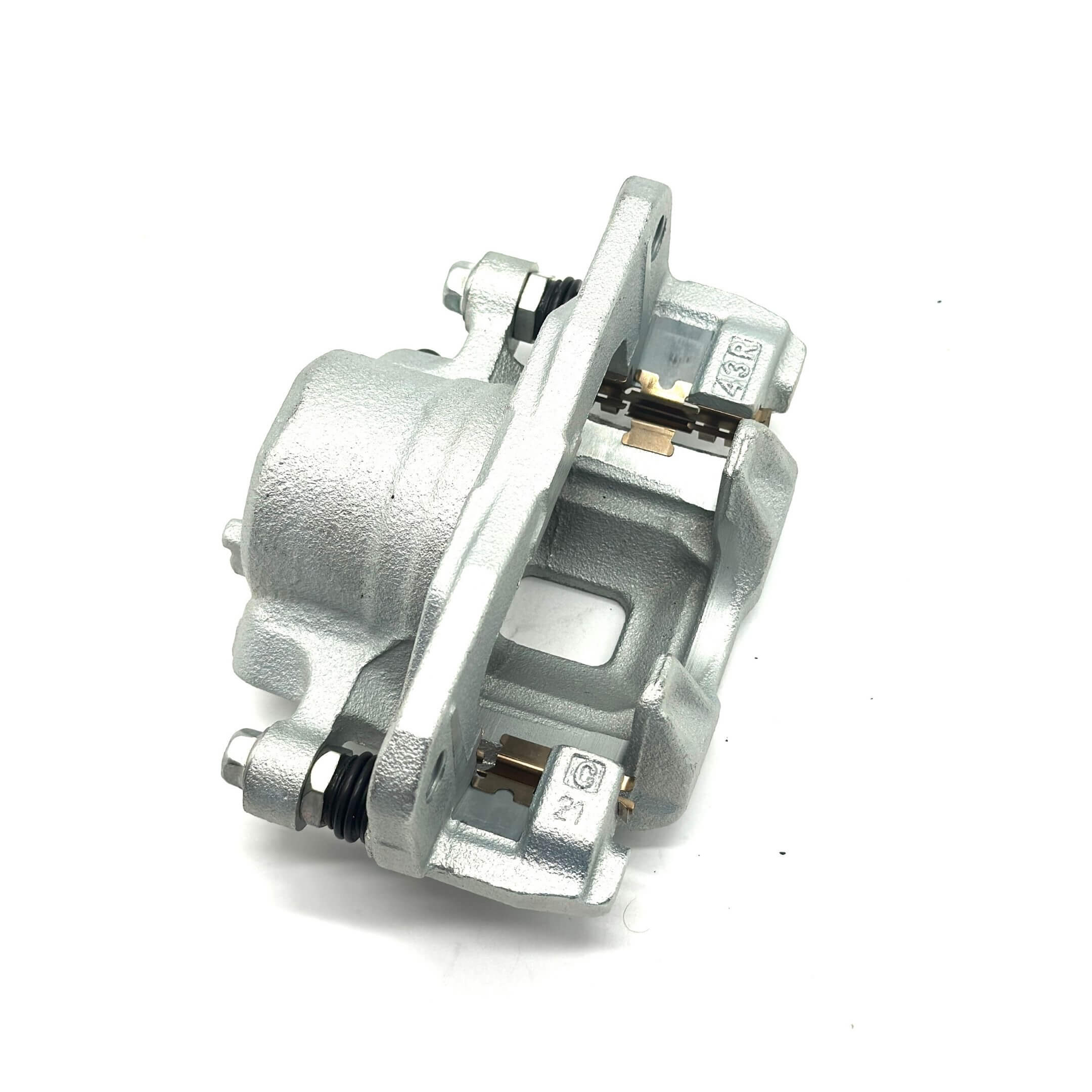 Silver brake caliper for driver side, compatible with Honda Acty Van HH5, HH6 models from 1999-2009.