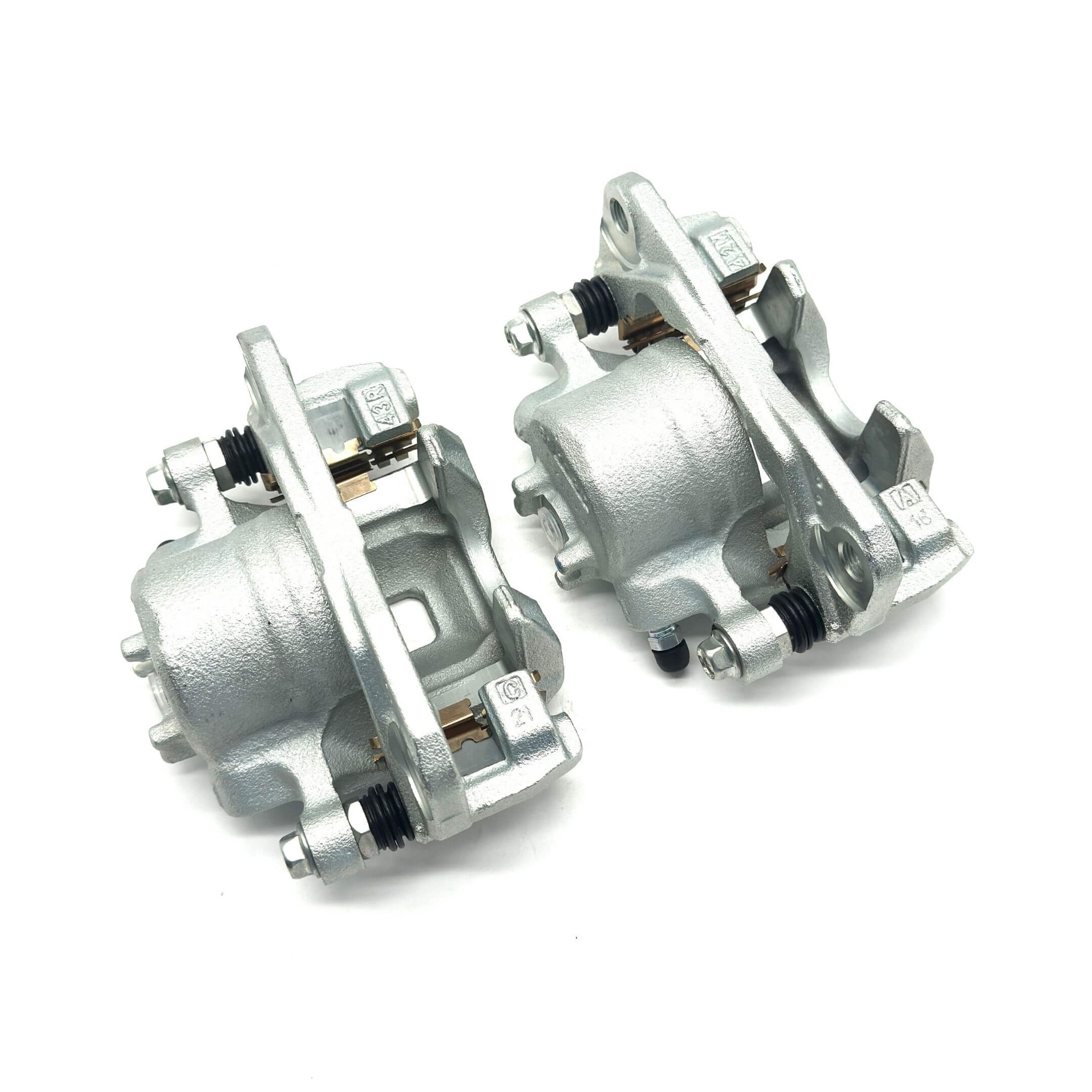 Brake Caliper Set for Honda Acty Truck HA8, HA9 Models (2009-2022), silver, includes driver and passenger side components.
