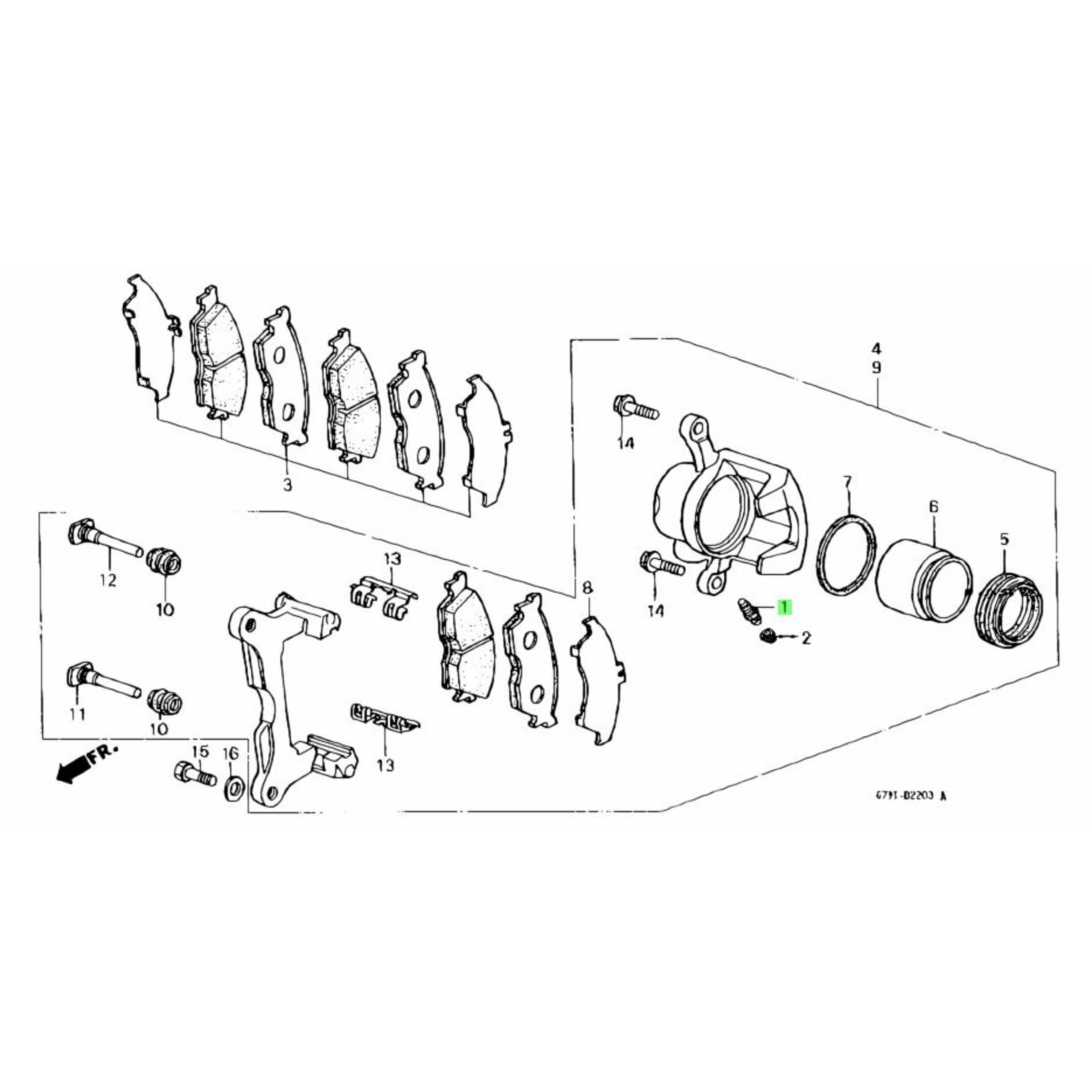 Brake Caliper Bleeder Screw for Honda Acty HA3 HA4, showcasing zinc-plated finish and durable design.