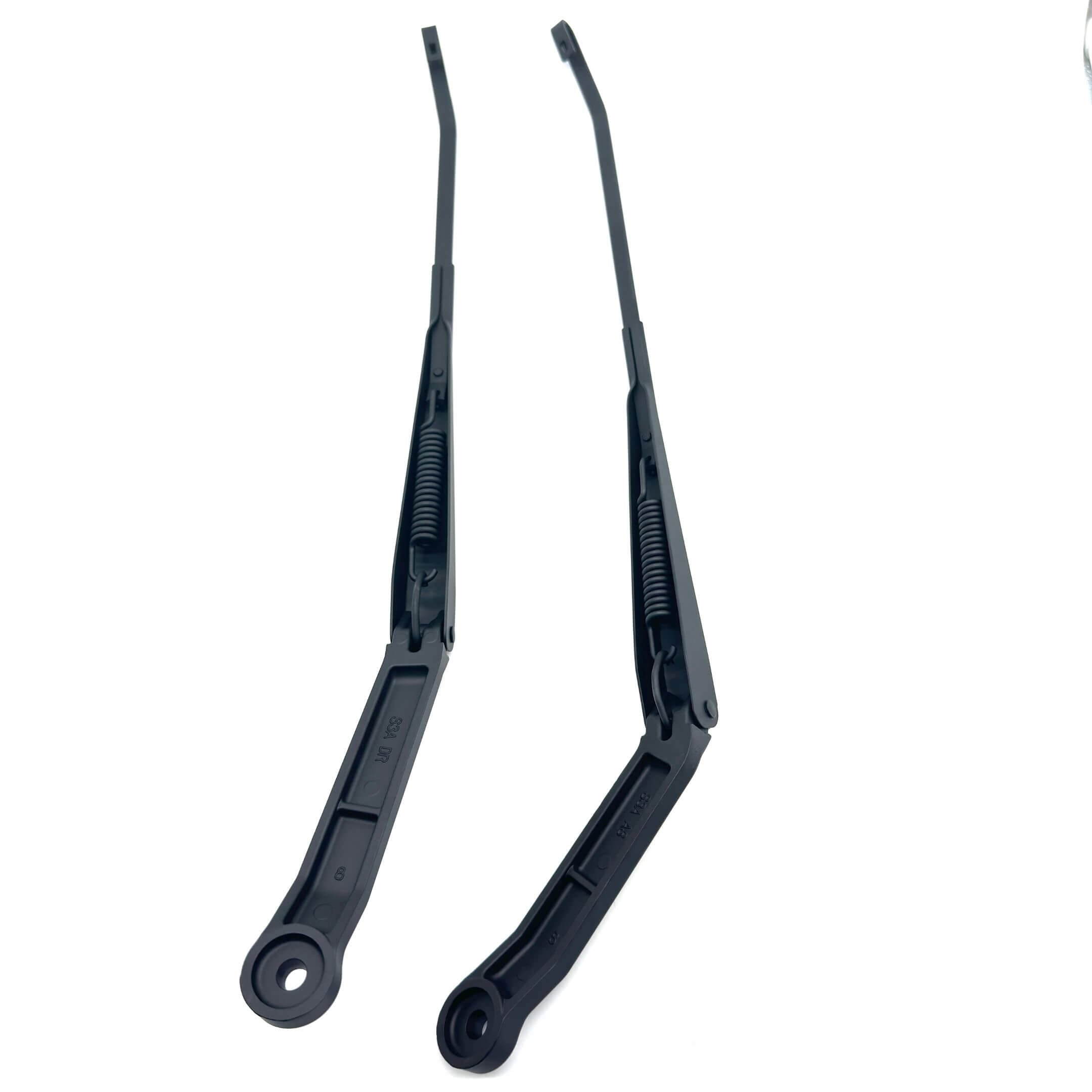 Black wiper arm set for Honda Vamos Van HM1, HM2 models (1999-2018) featuring durable construction and precise fit.