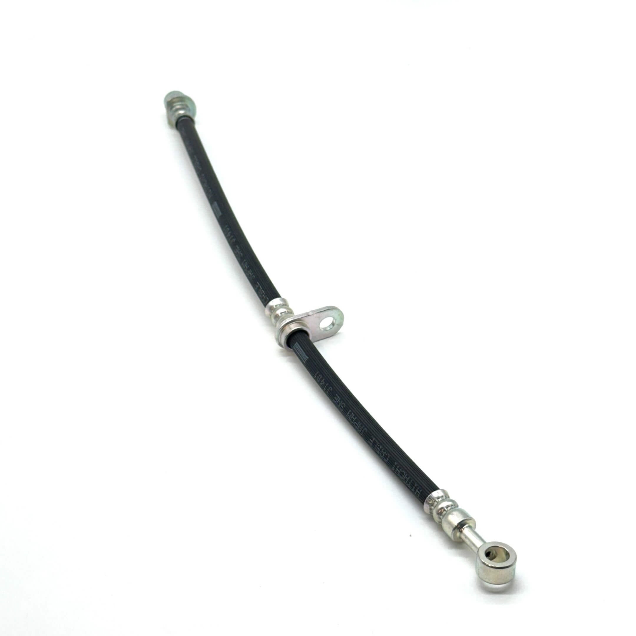 Genuine Honda Front Brake Hose LH for Acty Truck HA6, HA7, 1999-2009 close-up of fittings.