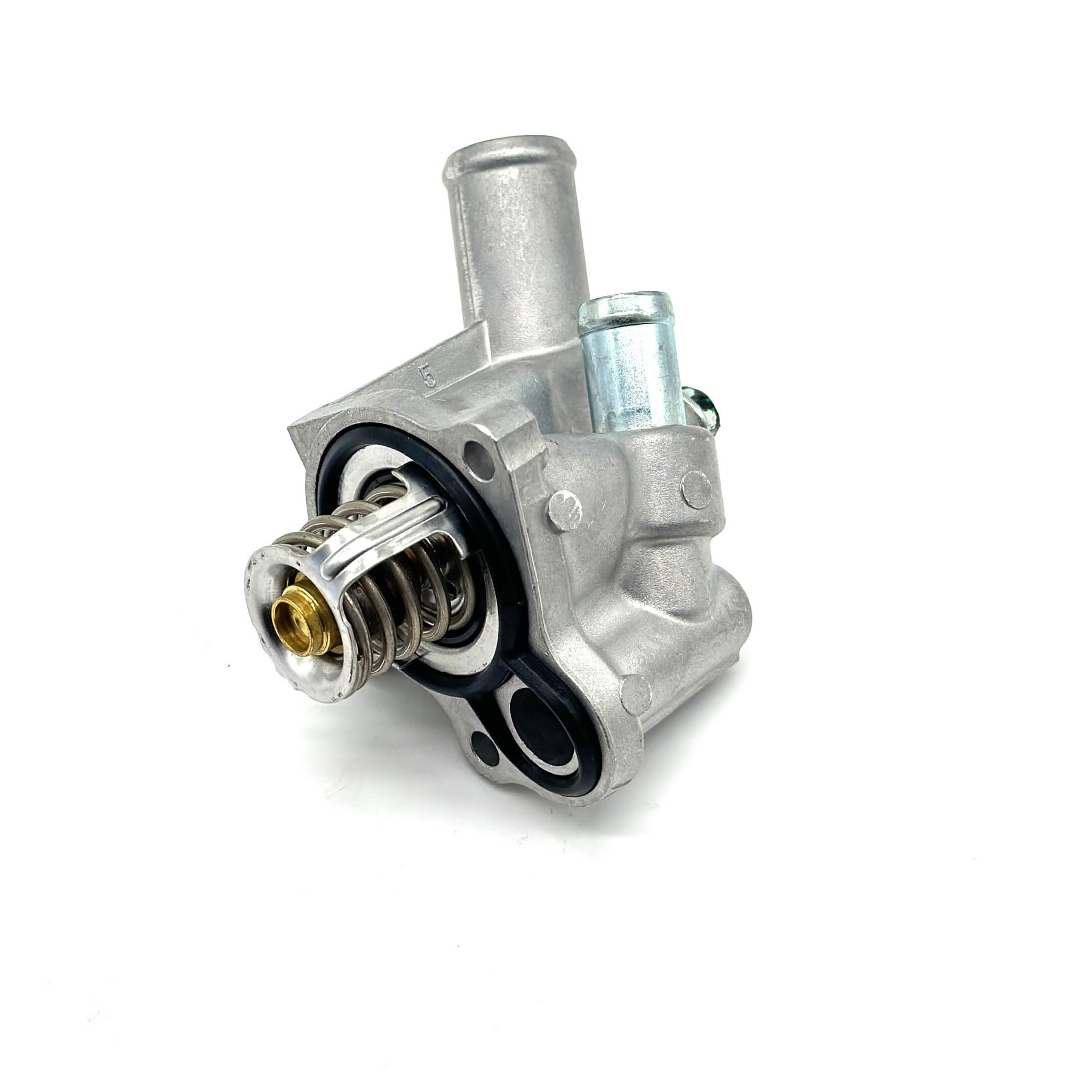 Thermostat and housing for Honda Acty Van HH5, HH6 models (1999-2009), featuring a durable silver metal construction.