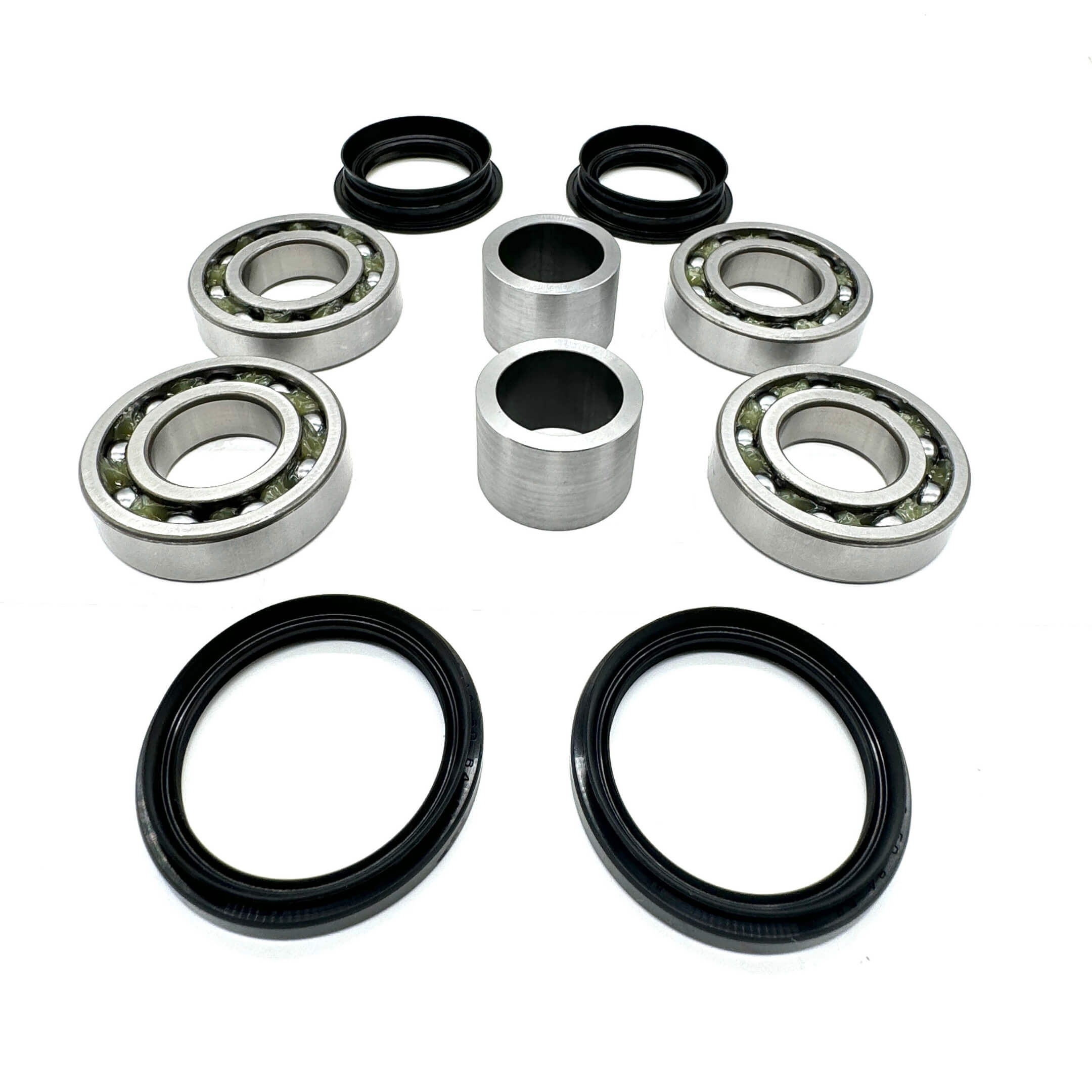 Wheel Bearing Set for Rear Honda Acty Truck HA3, HA4 Models 1990-1999, featuring silver bearings and black seals.