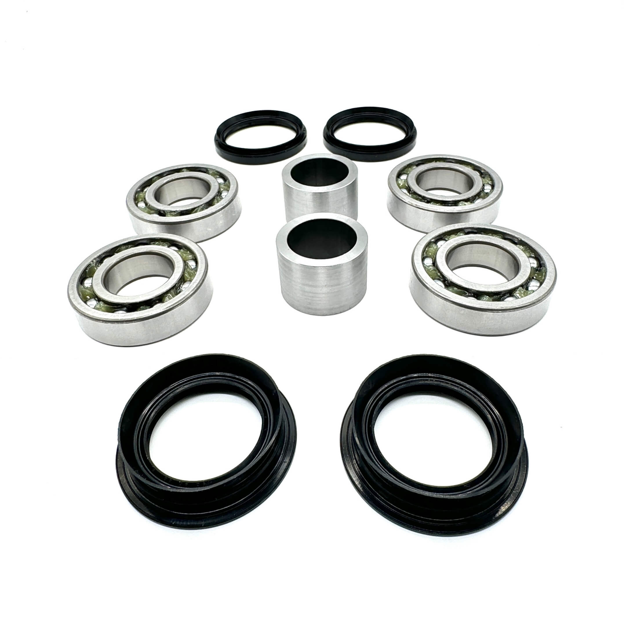 Wheel Bearing Set - Rear for Honda Acty Truck HA3, HA4 Models (1990-1999), featuring silver bearings and black seals.