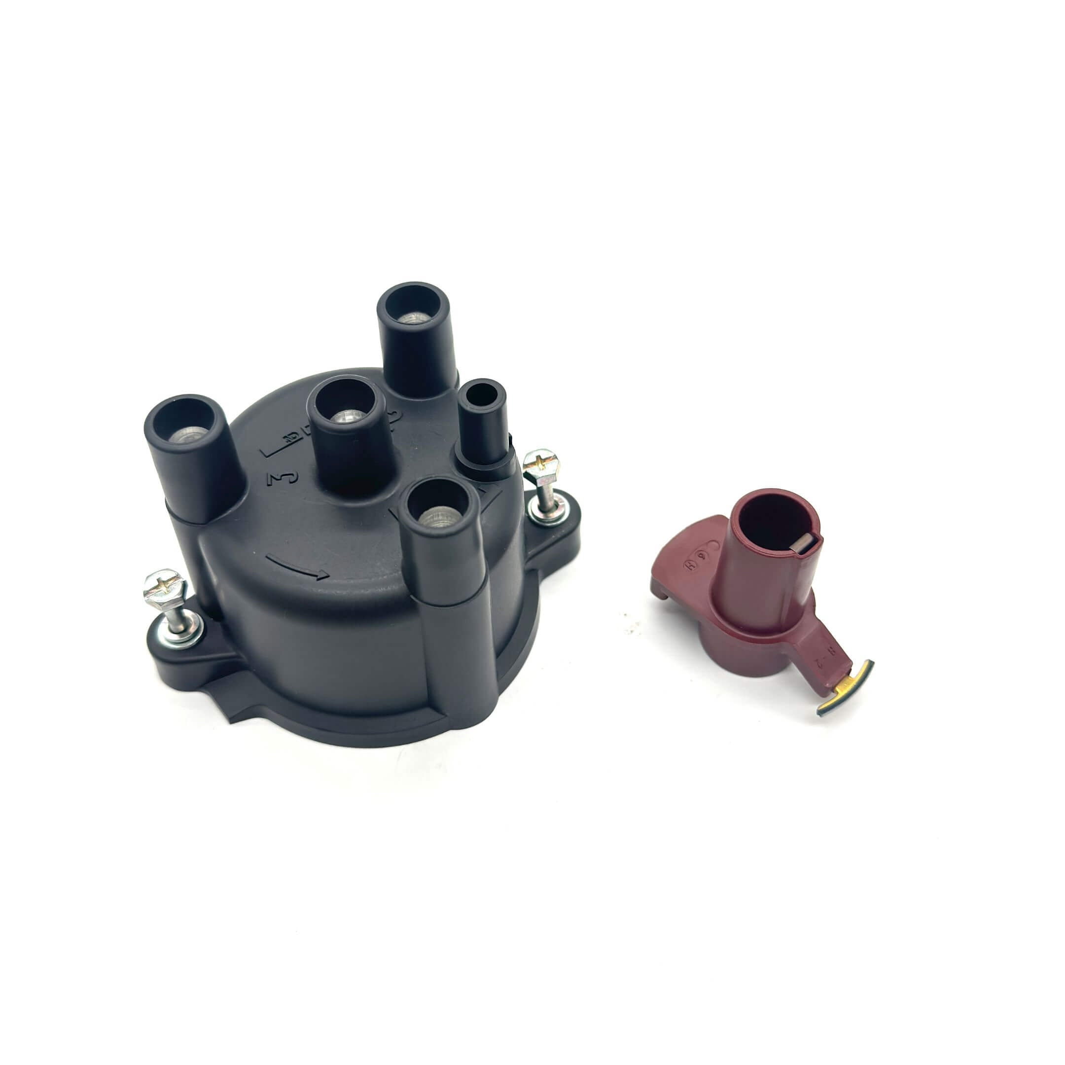 Side view of distributor cap and rotor for Daihatsu Hijet S100P/S110P, designed for precise fitment in EFNS engines.