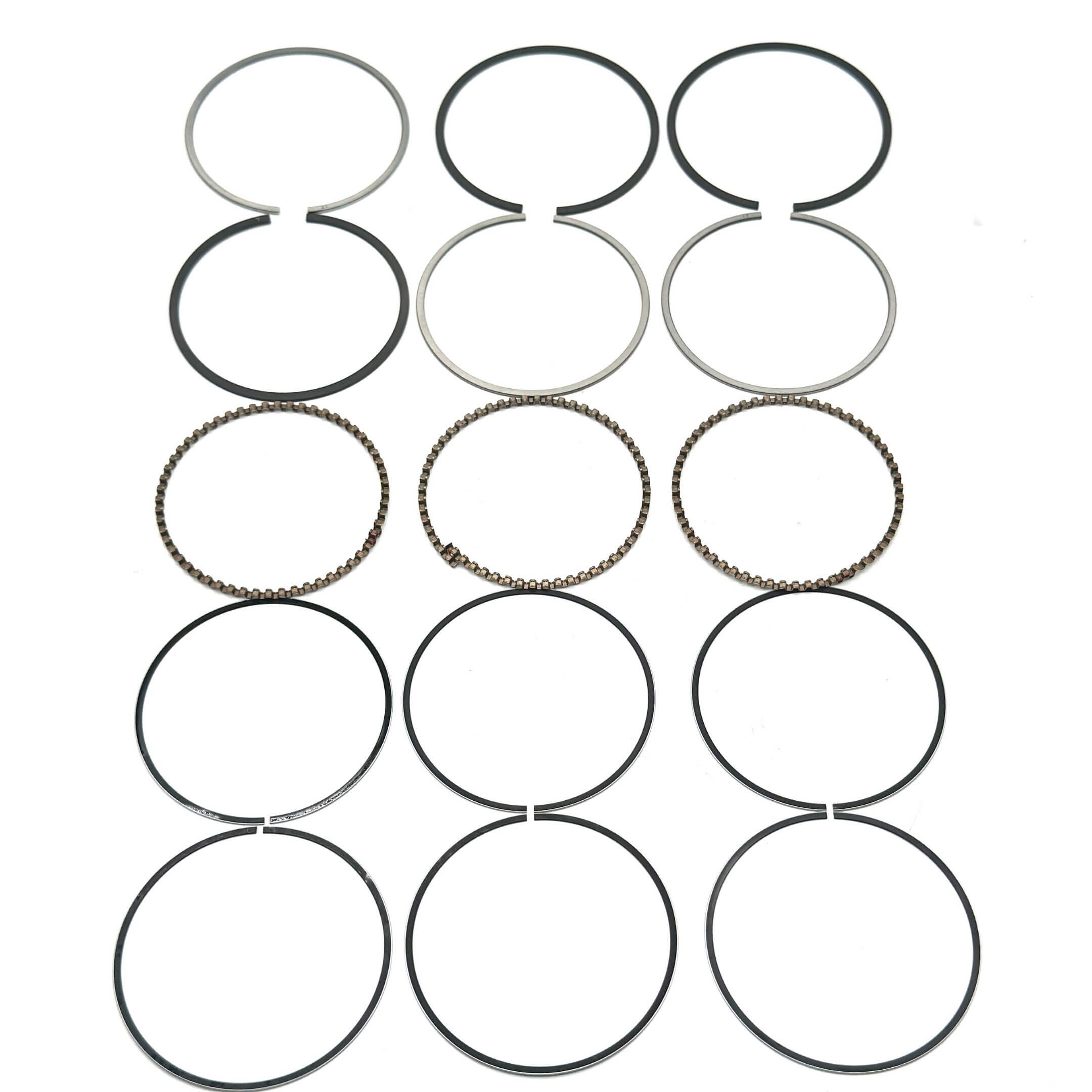 Piston Ring Set STD for Honda Vamos Van HM1, HM2 Models (1999-2018), featuring durable black and silver rings for optimal engine performance.