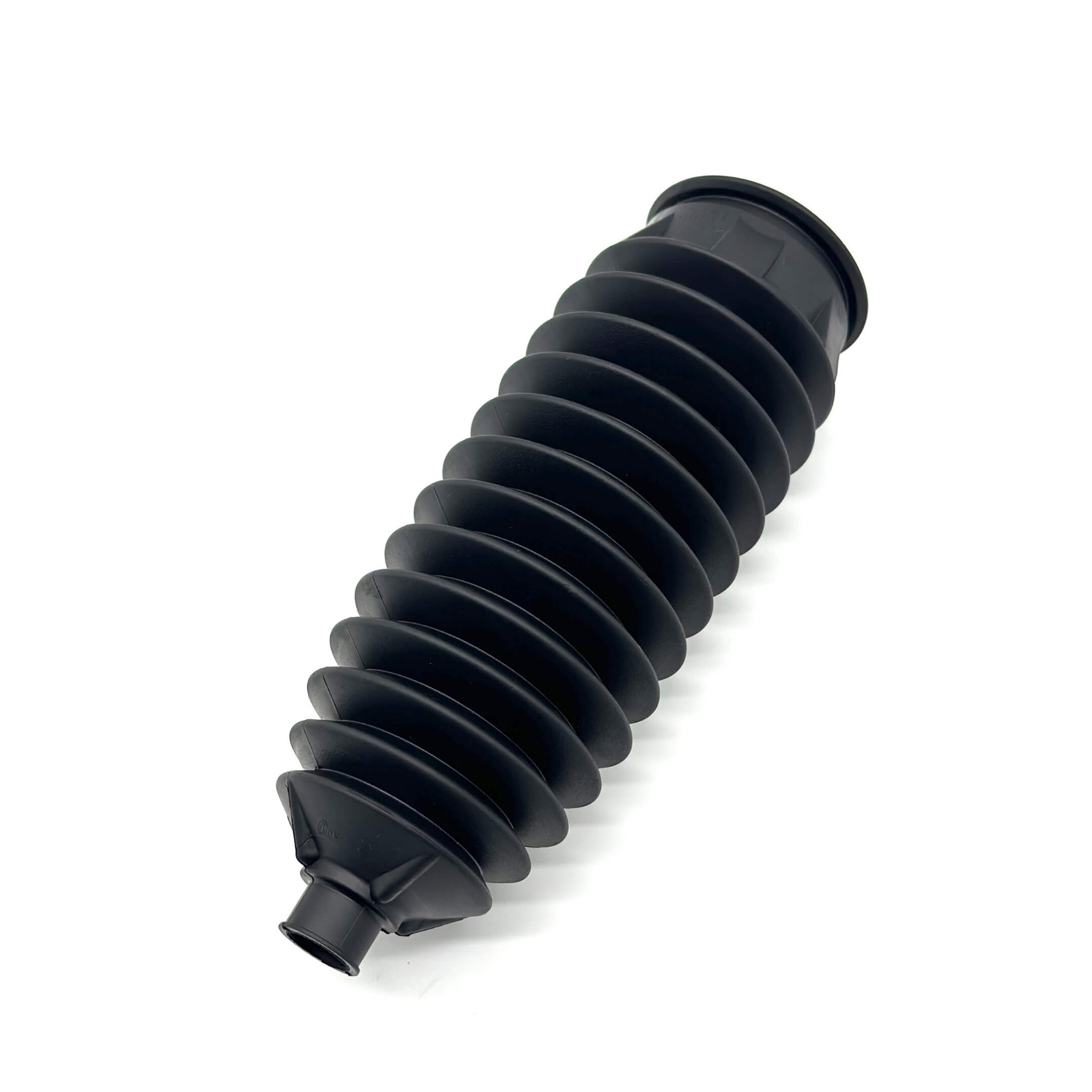 Steering Rack Boot for Honda Acty Truck HA8, HA9 Models 2009-2022, black rubber construction with ribbed design.