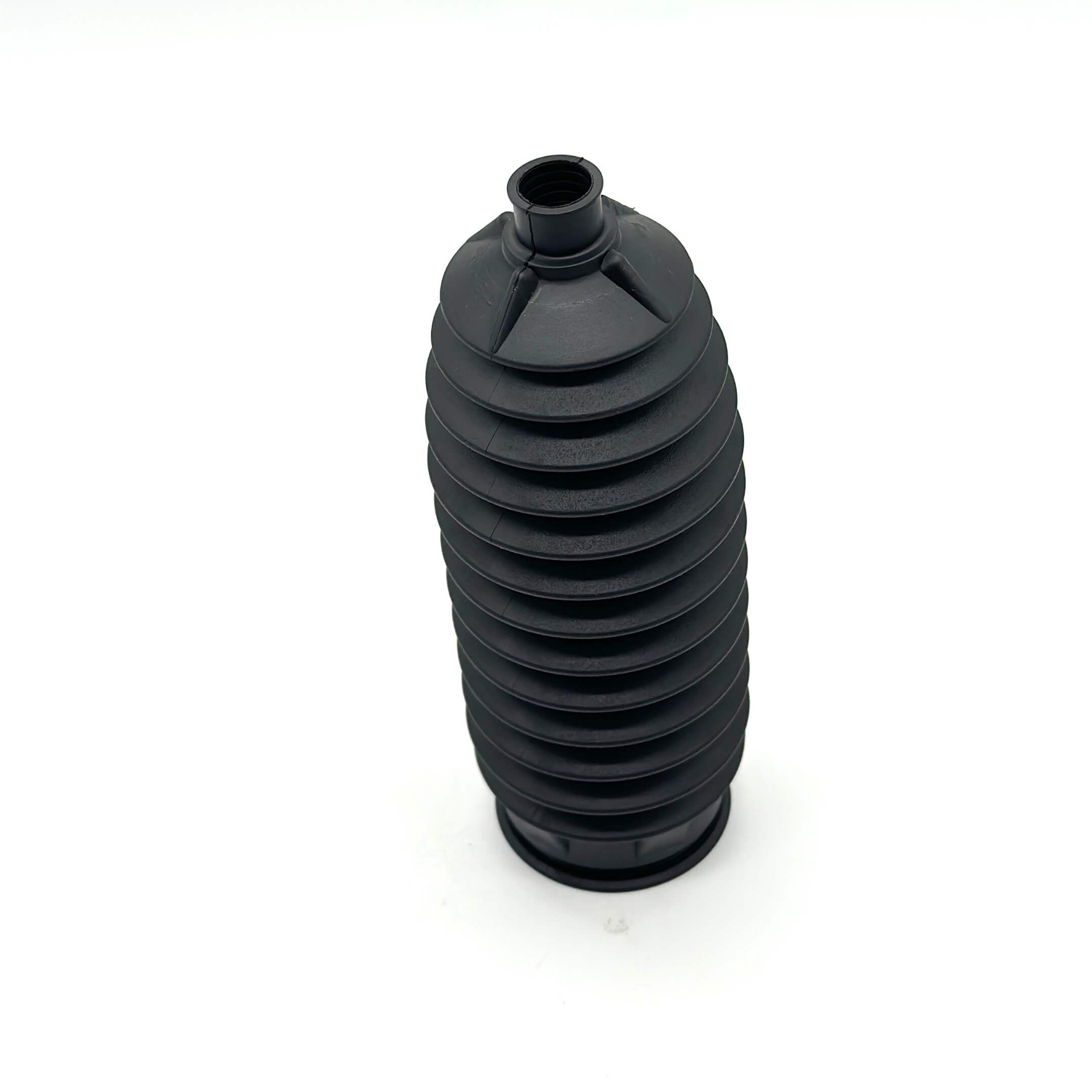 Black steering rack boot for Honda Acty Van HH5, HH6 models, 1999-2009, featuring a ribbed design for durability.