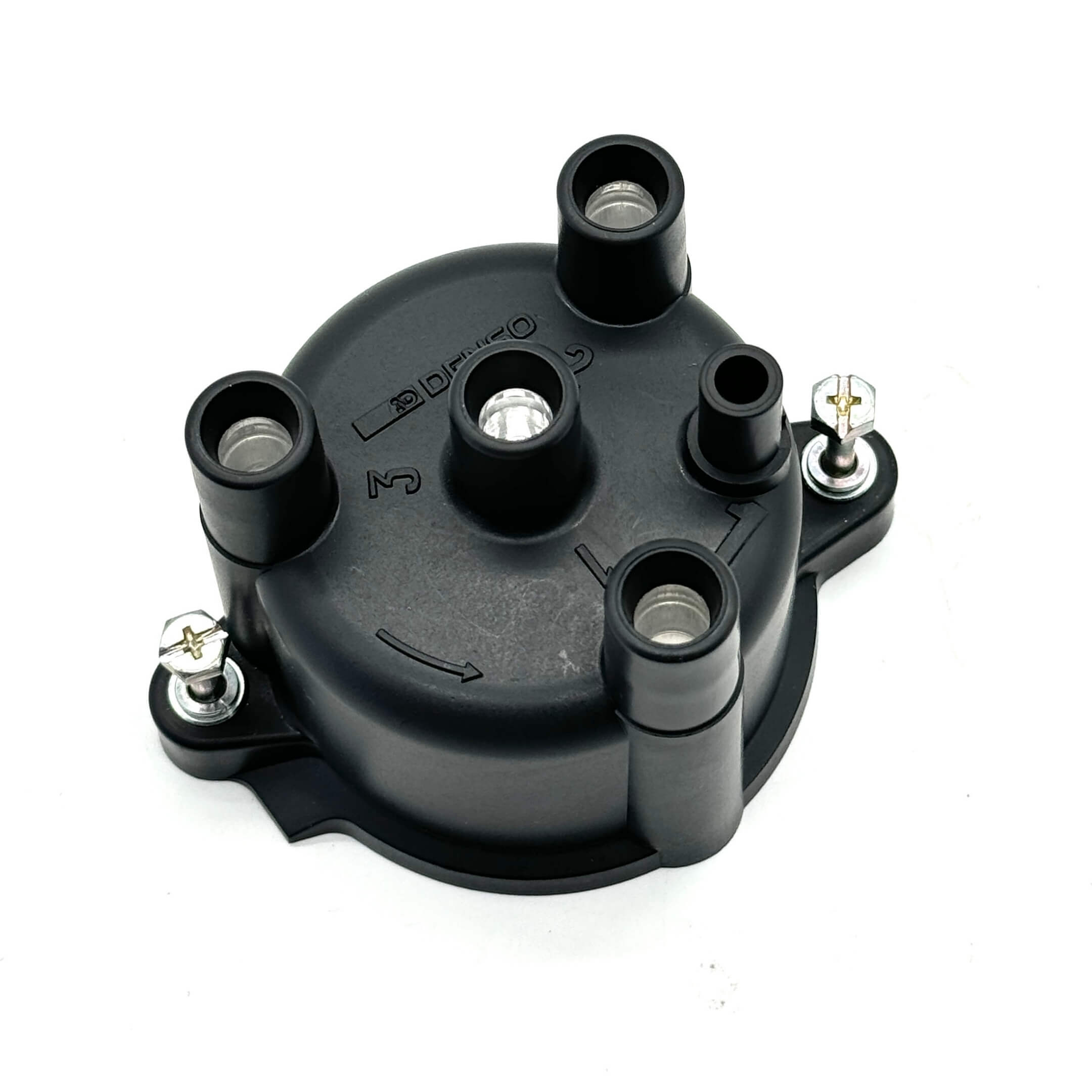 Top view of Genuine Daihatsu distributor cap, designed for precise ignition performance in EFCS, EFVS, and EFNS engines.