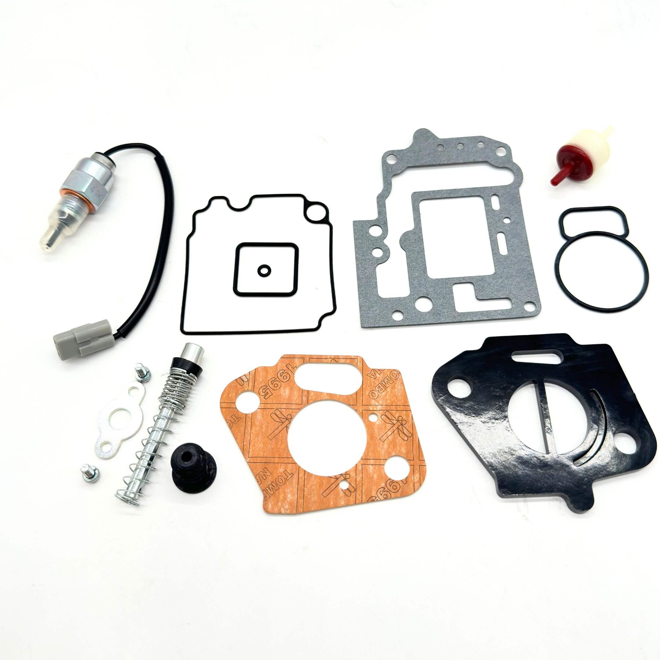 Carburetor Gasket Rebuild Kit 14-Piece Set with gaskets, seals, and essential components for Subaru Sambar Truck KS3, KS4.