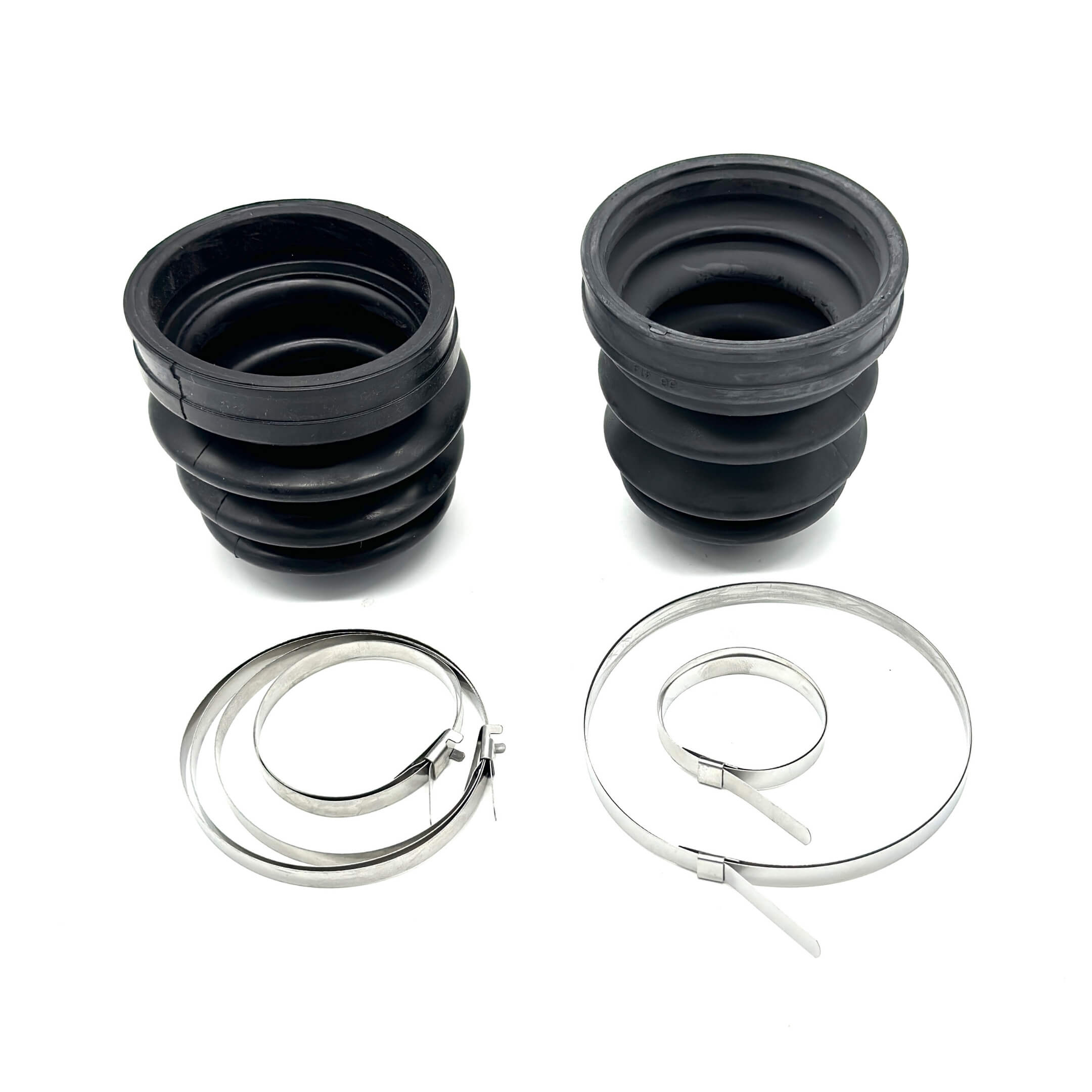 CV Boot Set - Rear, Inner & Outer for Honda Vamos Van HM1, HM2 Models (1999-2018), featuring black rubber boots and metal clamps.