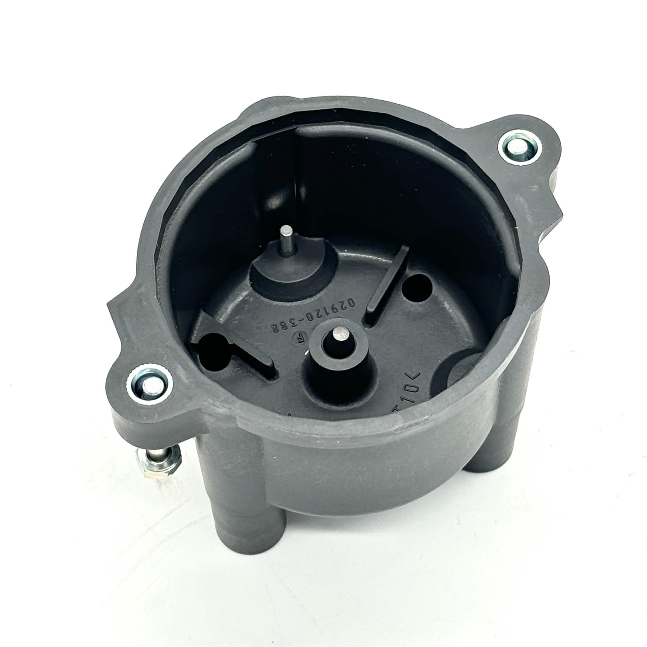 Angle view of EFNS Distributor Cap, highlighting the robust design for ignition reliability.