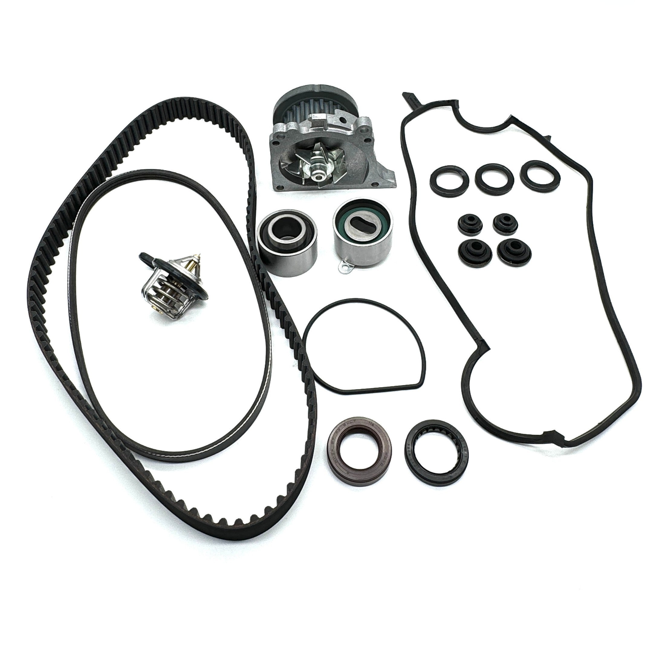 Timing Belt Kit, 16 Piece, for Honda Vamos Van HM1, HM2 Models 1999-2018, featuring black belts and metal components.