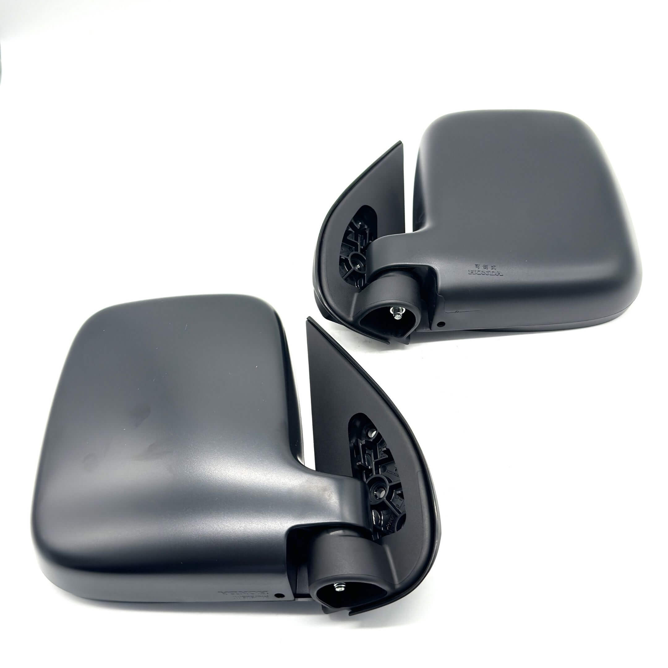 Door Mirror Set for Driver & Passenger Side, Black, Compatible with Honda Vamos Van HM1, HM2 Models 1999-2018.