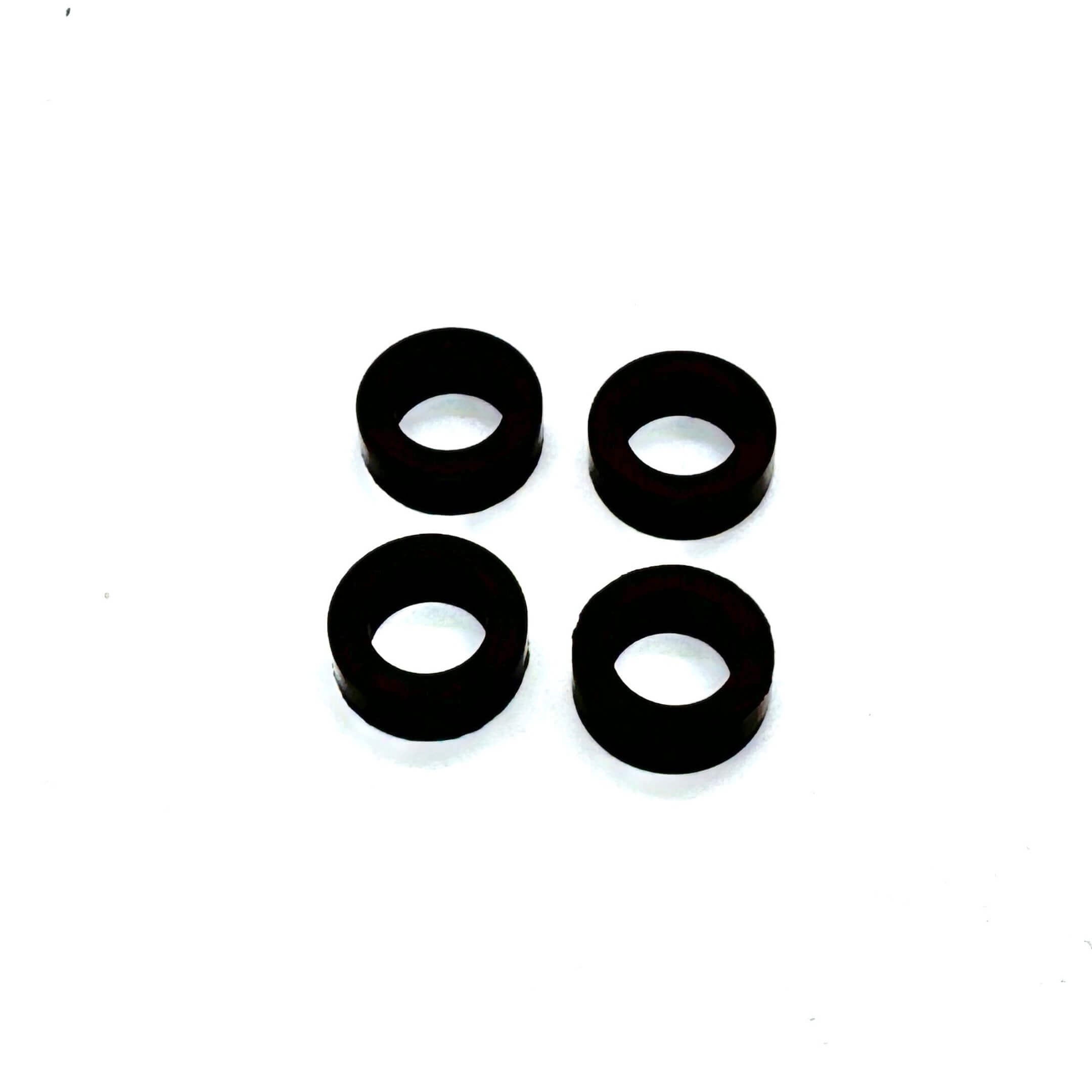 OEM Fuel Injector Seal Set for Subaru Sambar KS3, KS4 Models - 1990-1998 - Top view of 4 seals in a complete set.
