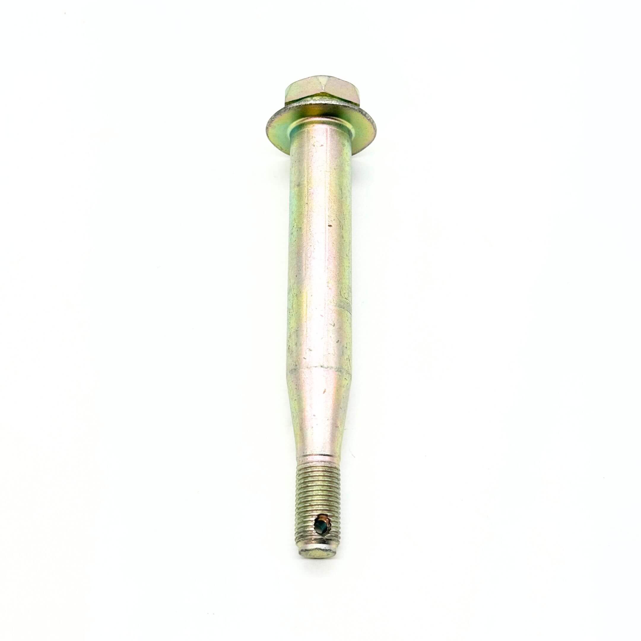 Center steering link pin for Subaru Sambar Truck KS3, KS4 (1990-1999), featuring a sturdy metal construction with threaded end and integrated hexagonal nut.