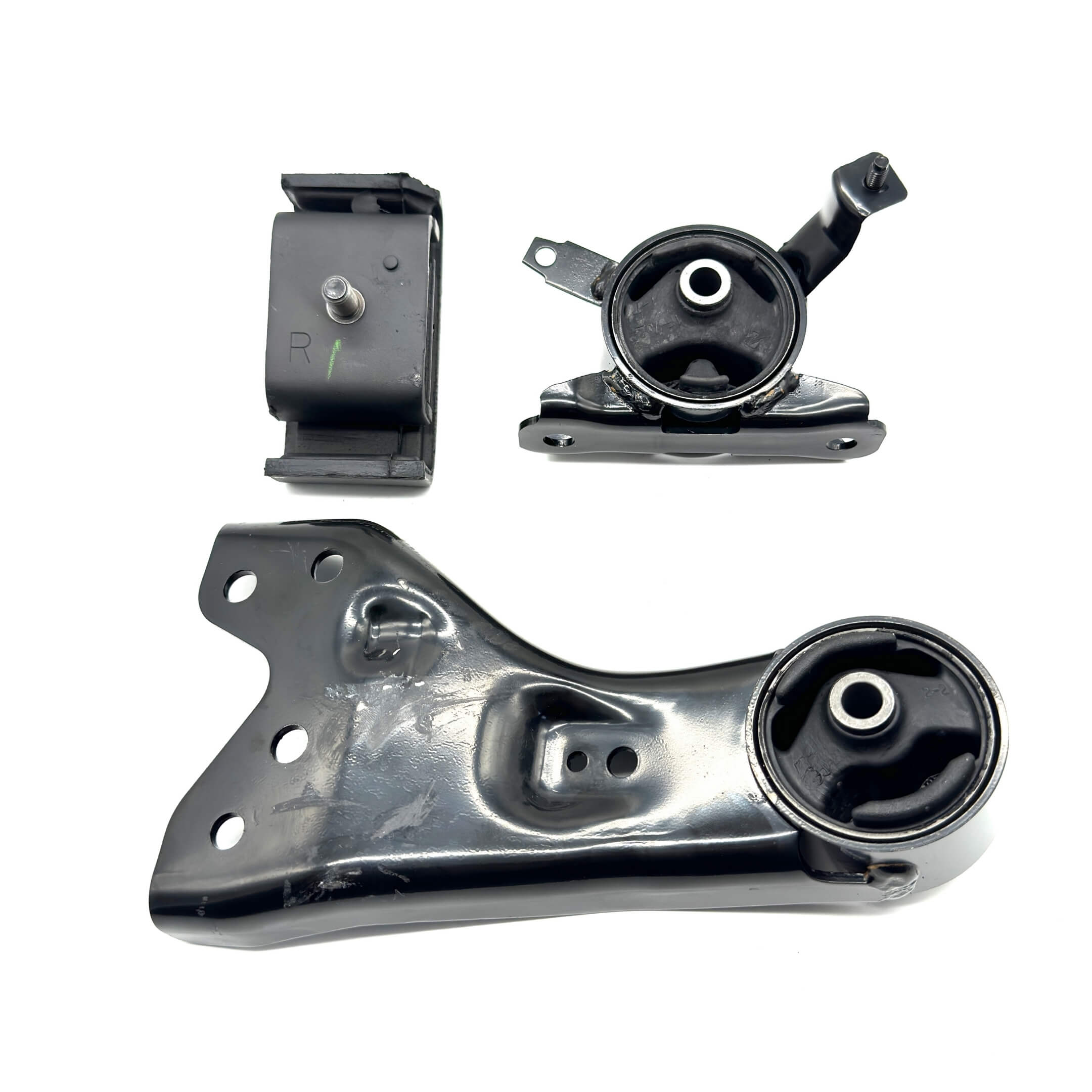 Complete Engine & Transmission Mount Kit for Subaru Sambar KS4 Models, featuring durable steel construction for enhanced stability and performance.