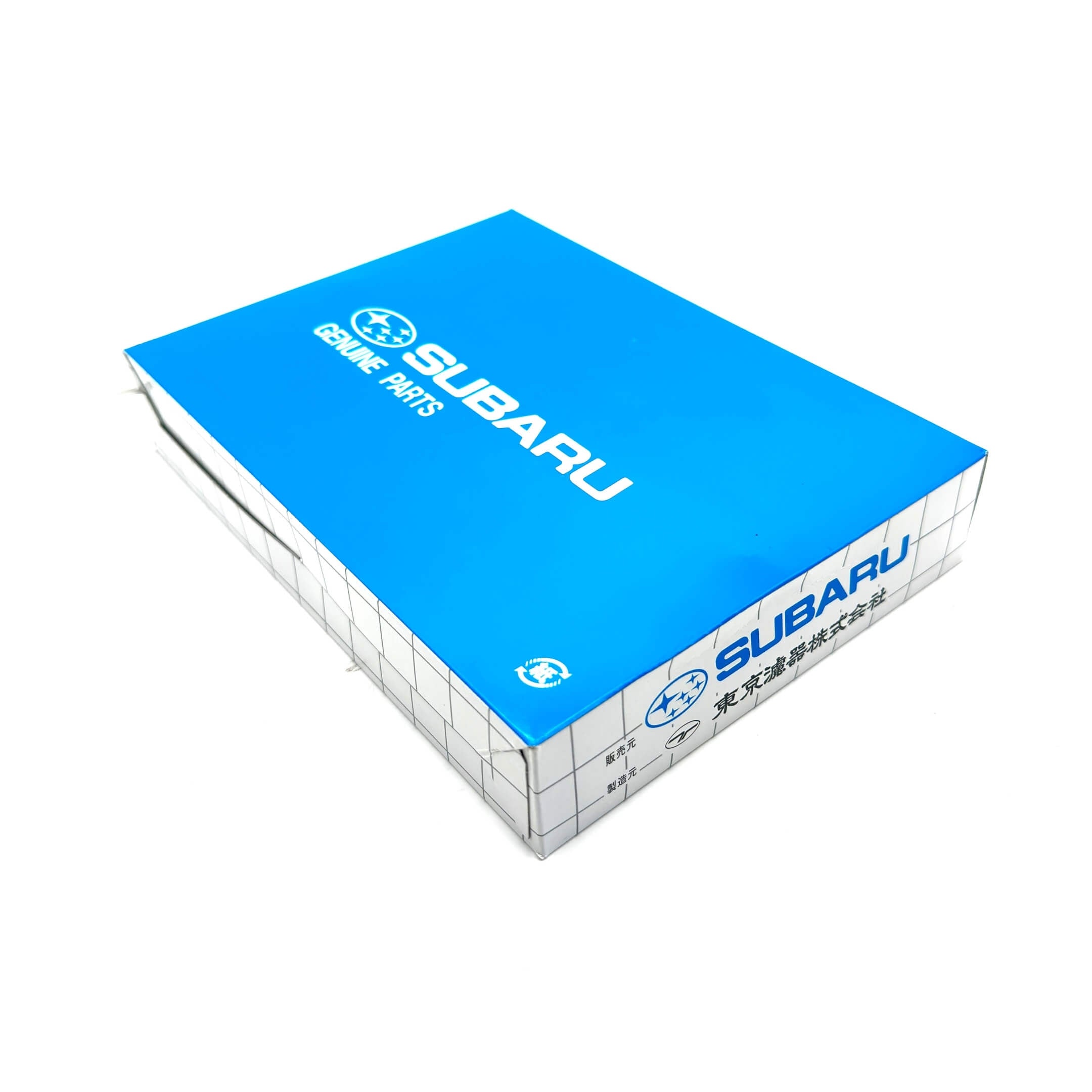 Genuine Subaru Sambar air filter in blue OEM box with official Subaru branding.