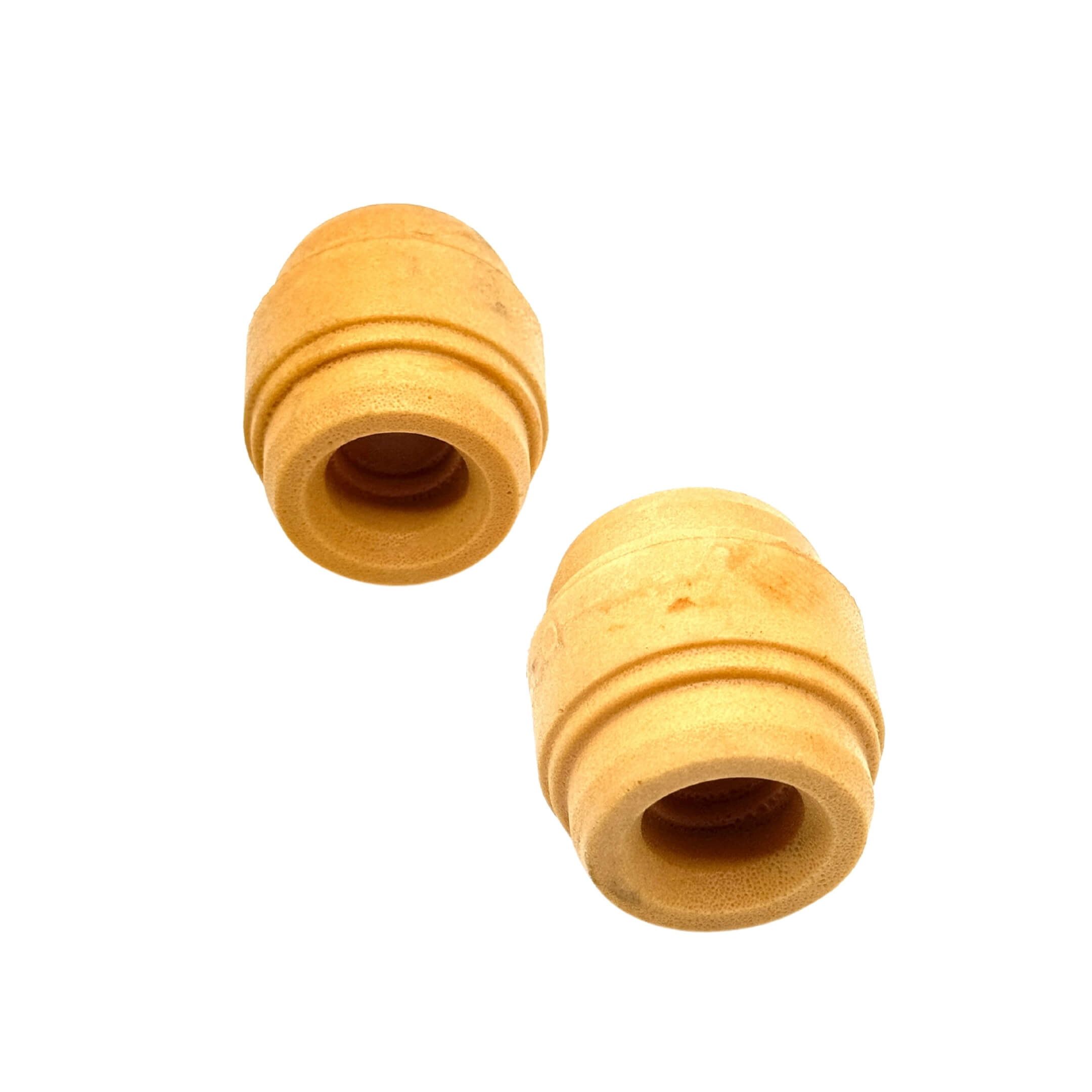 Front Bump Stopper for Honda Acty Truck HA3, HA4 Models (1990-1999), beige rubber construction, designed for optimal suspension performance.