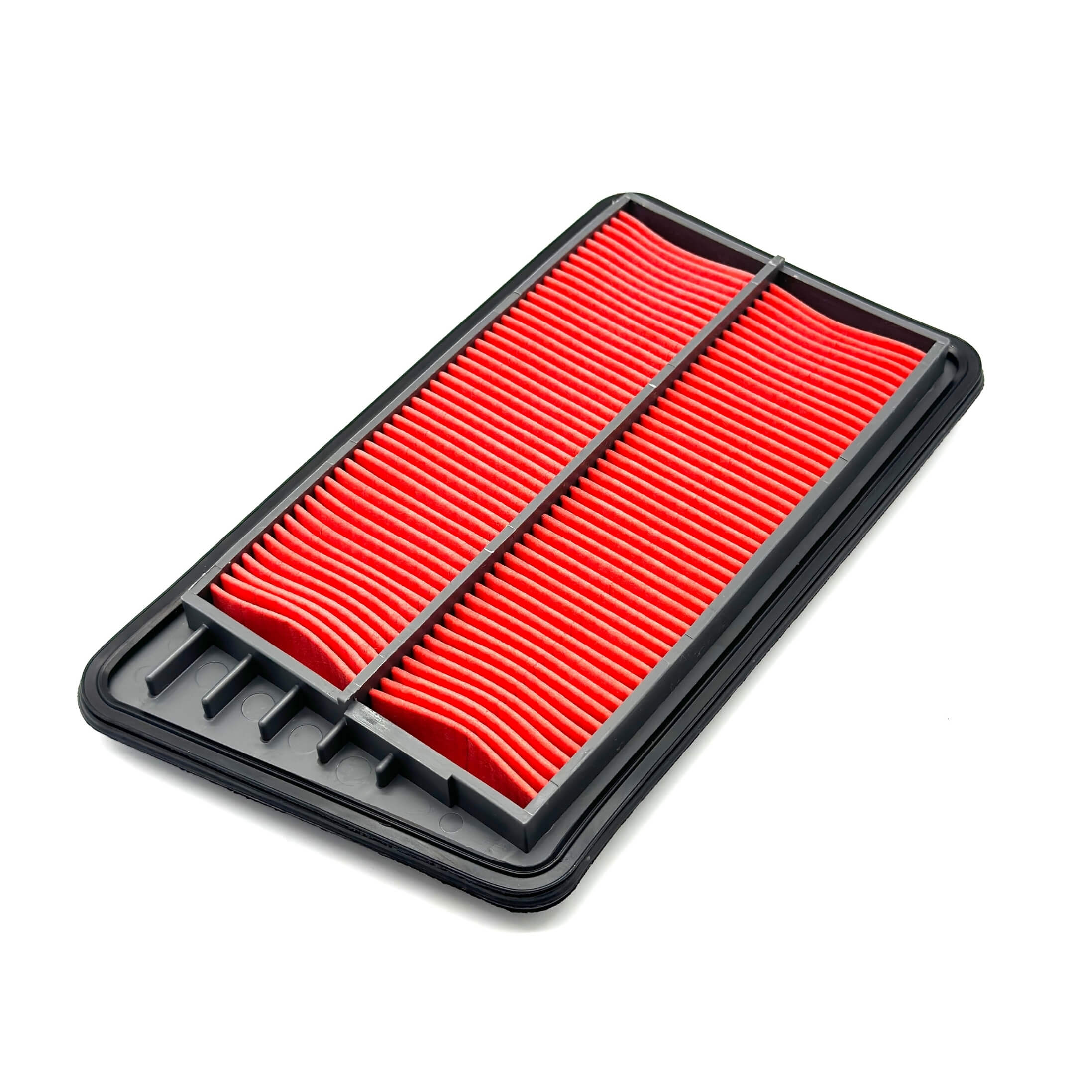 Red and black air filter for Honda Acty Van HH5, HH6 models (1999-2009) featuring a rectangular design with pleated filtration material.