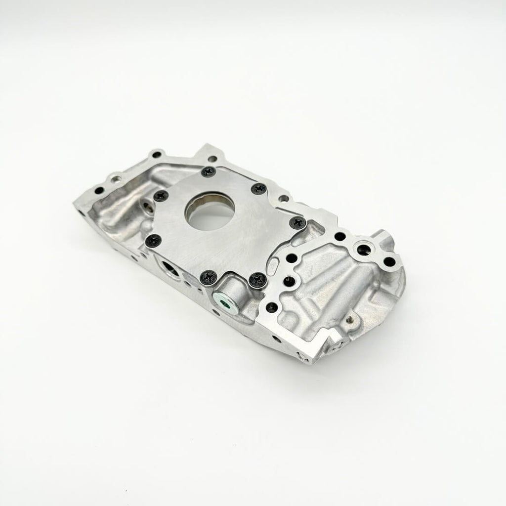 Top-view of Subaru Sambar KS3, KS4 cylinder block cover, engineered for the 1990-1998 model years, ensuring a secure engine seal with OEM-spec quality at Oiwa Garage.