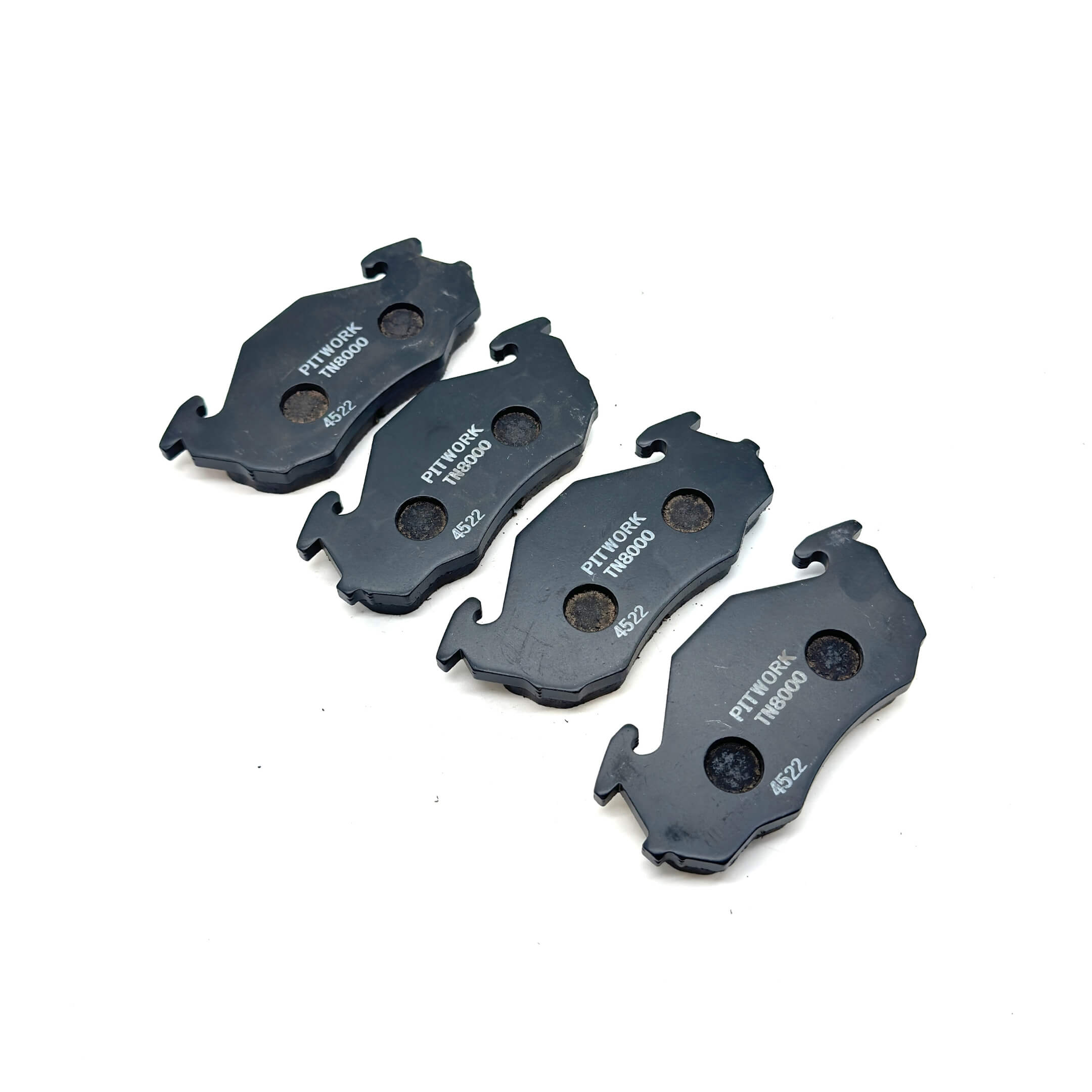 Back view of Brake Pads for Subaru Sambar KS3, KS4, highlighting pad fitting and condition.