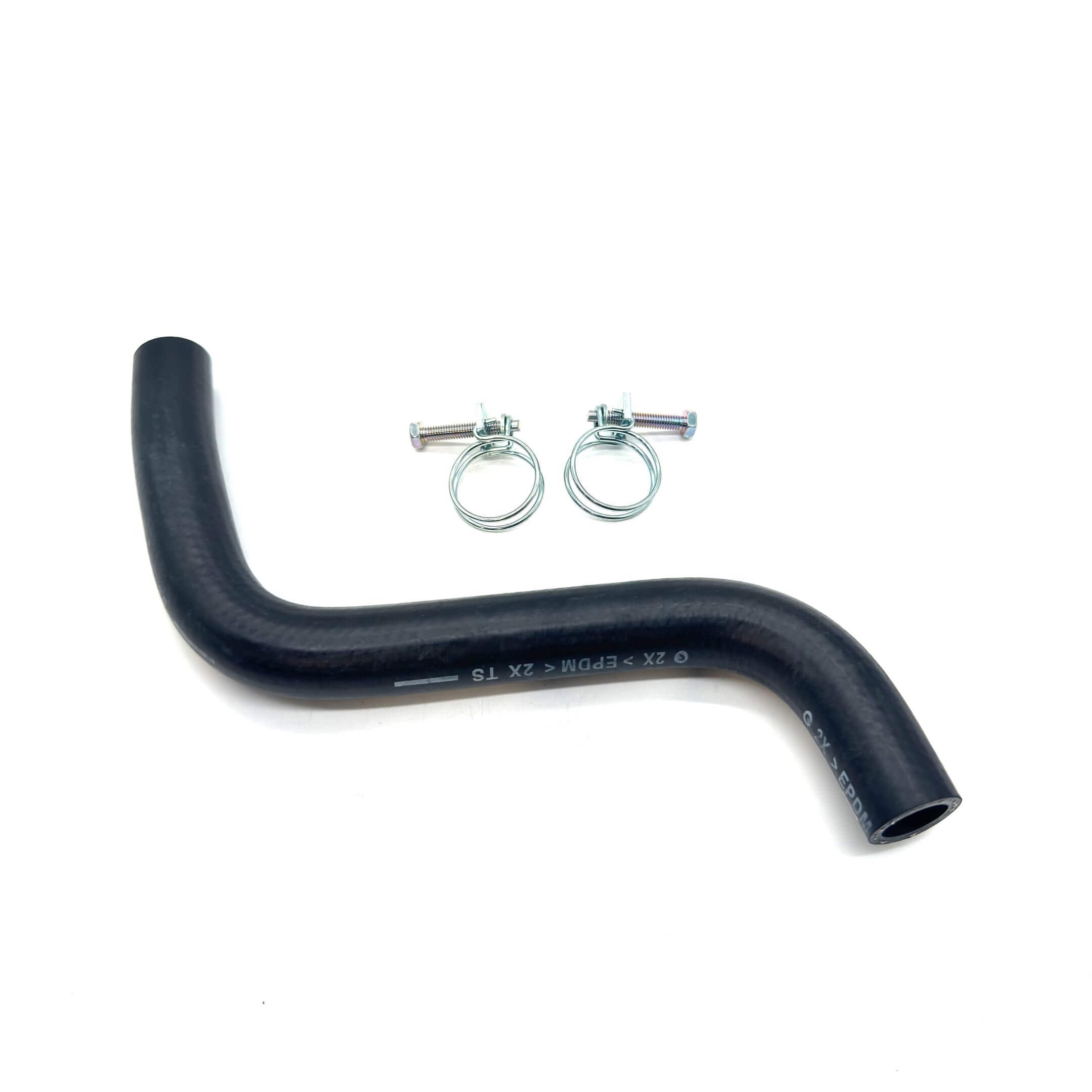 Subaru Sambar Inlet Radiator Hose showing side profile and clamp details