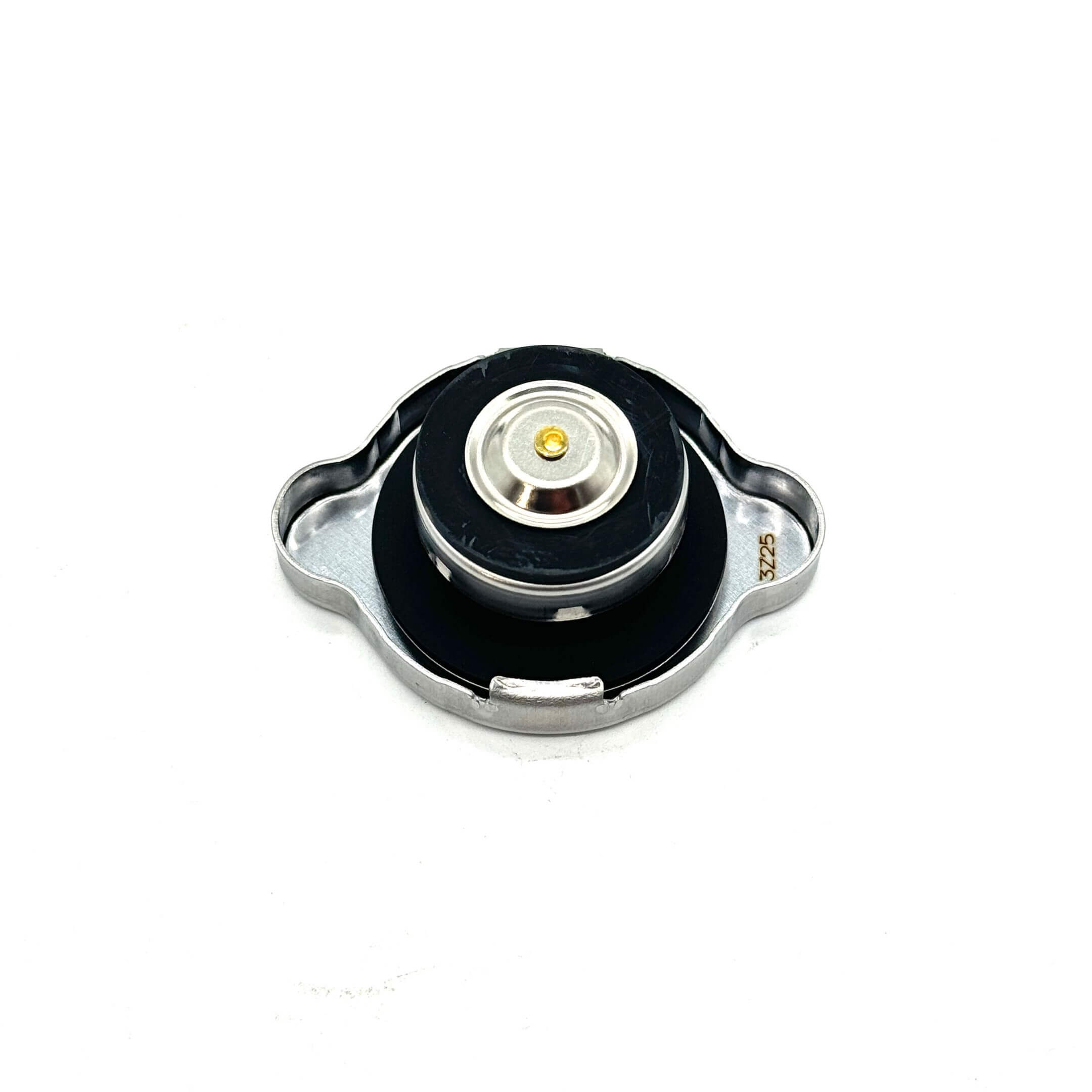 Back view of the Subaru Sambar radiator cap with durable sealing mechanism.