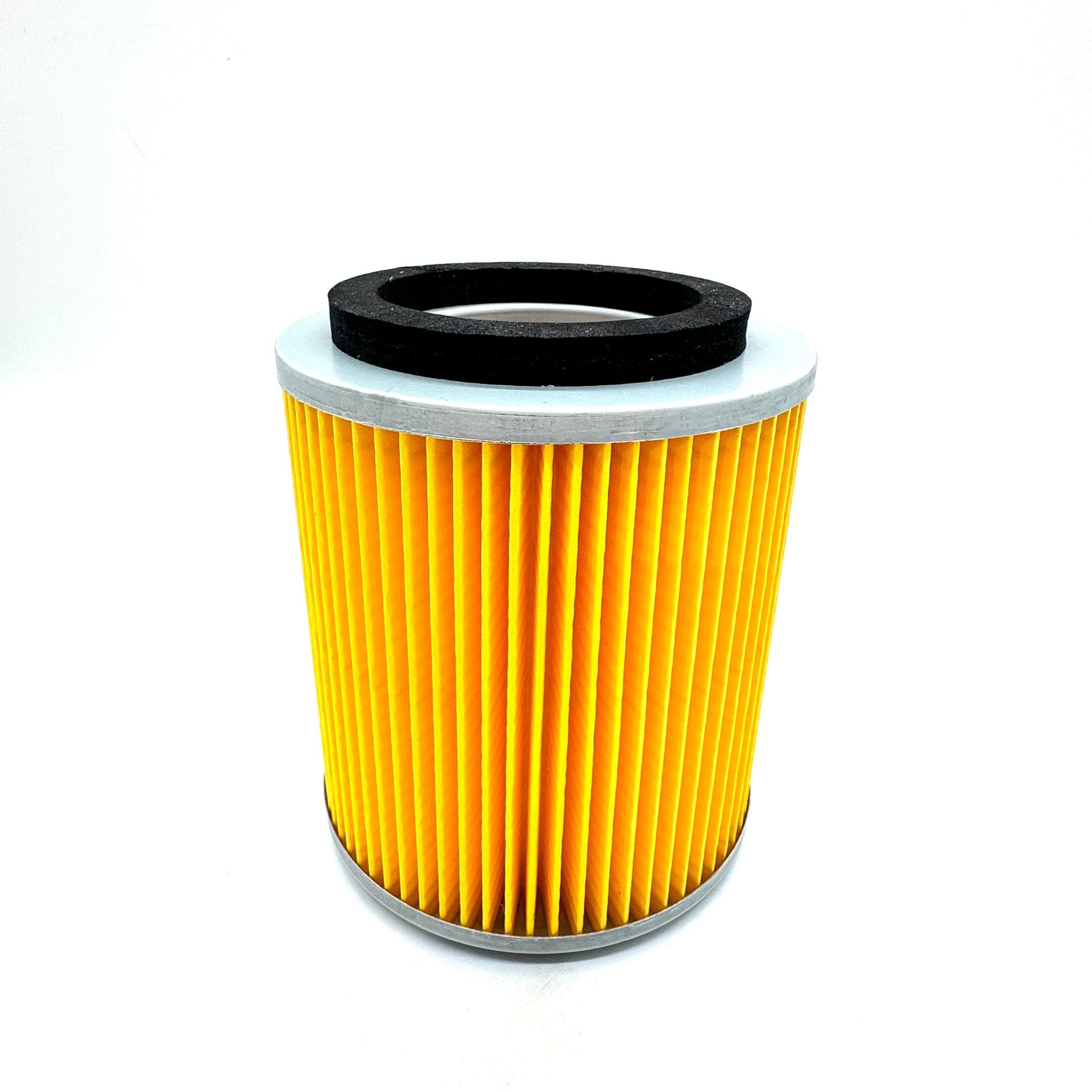 Side view of the 5-inch Short Air Filter designed for Suzuki Carry Truck DC51T, DD51T Models (1991-1998), highlighting the durable pleated filter media and secure rubber gasket for a perfect fit.