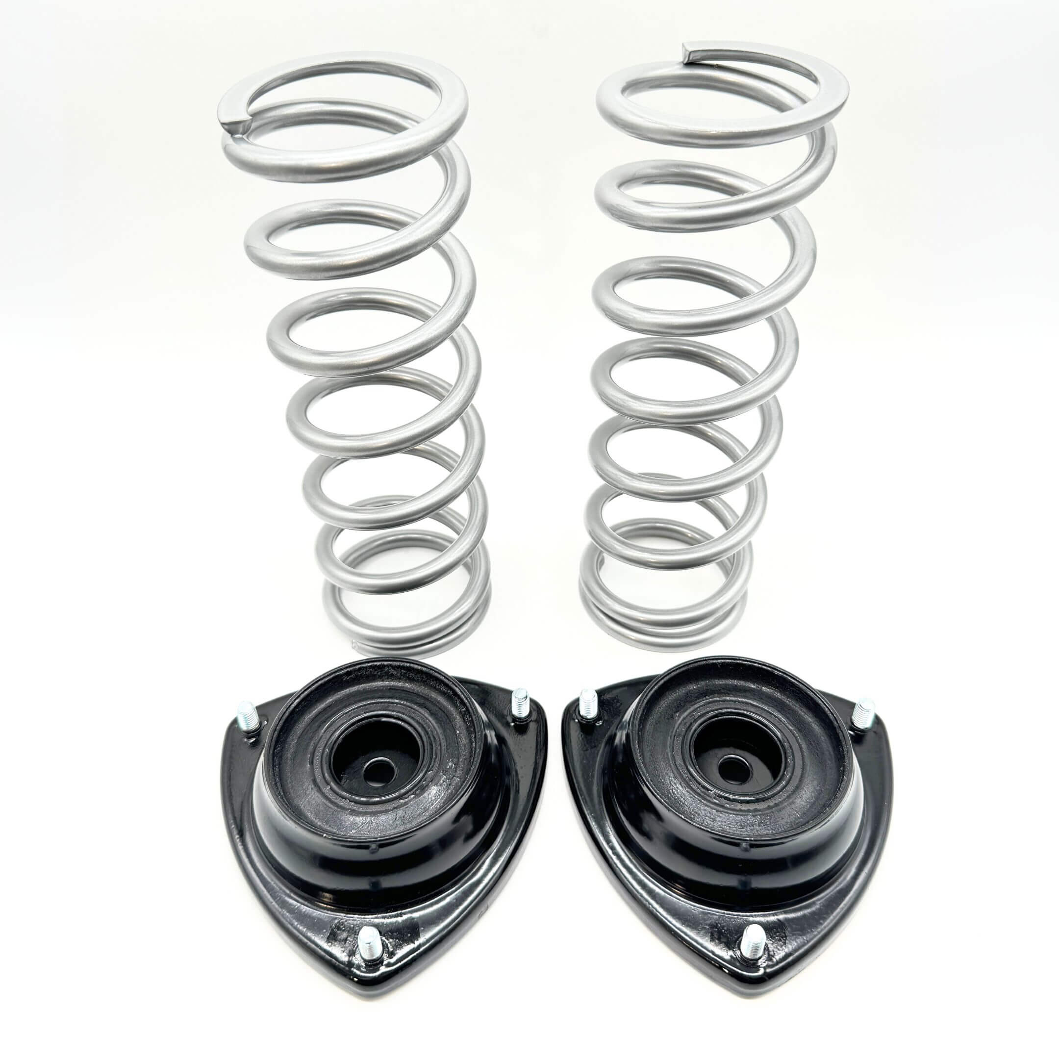 Set of front suspension coils and strut mounts for Honda Acty Truck HA3, HA4 models from 1990 to 1999.