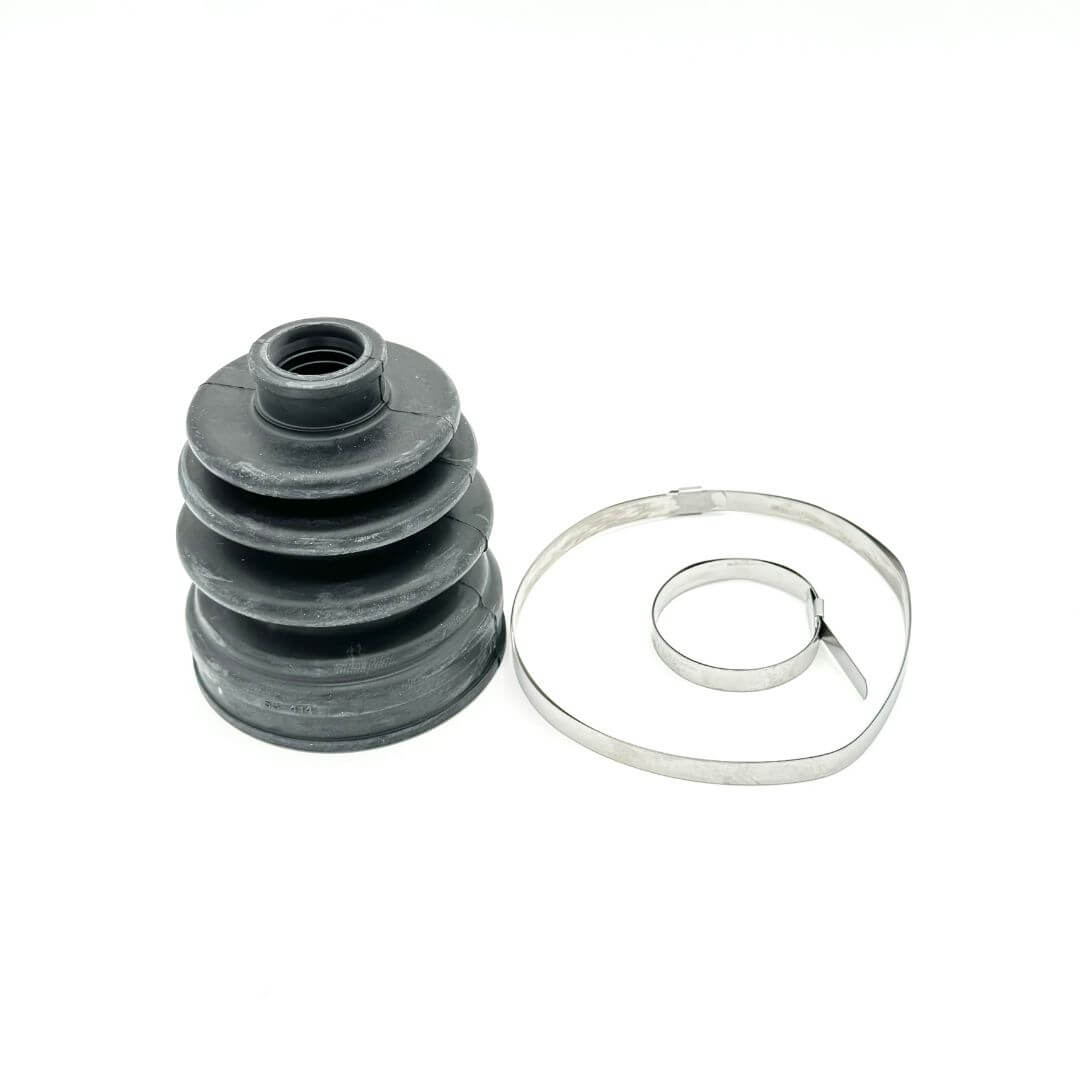 CV Boot - Rear, Inner for Honda Acty Van HH5, HH6 Models 1999-2009, black rubber with metal clamps.