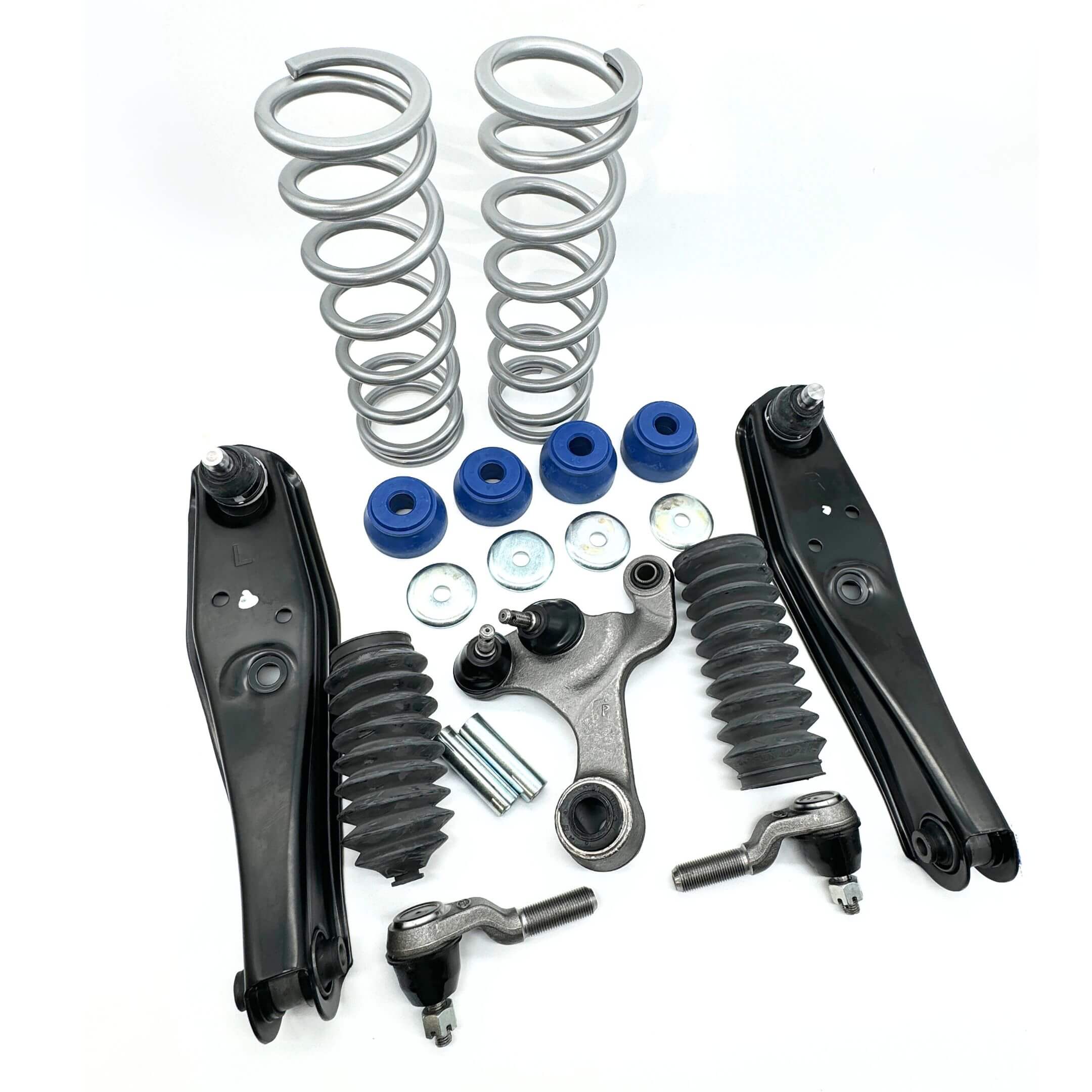 Complete Steering, Suspension & CV Boot Upgrade Kit for Honda Acty HA3, HA4 (1990-1999) - 30 Piece Set with Control Arms, Ball Joints, Tie Rod Ends, Bushings, Springs, and Full CV Boot Set - Enhances Handling, Stability, and Comfort