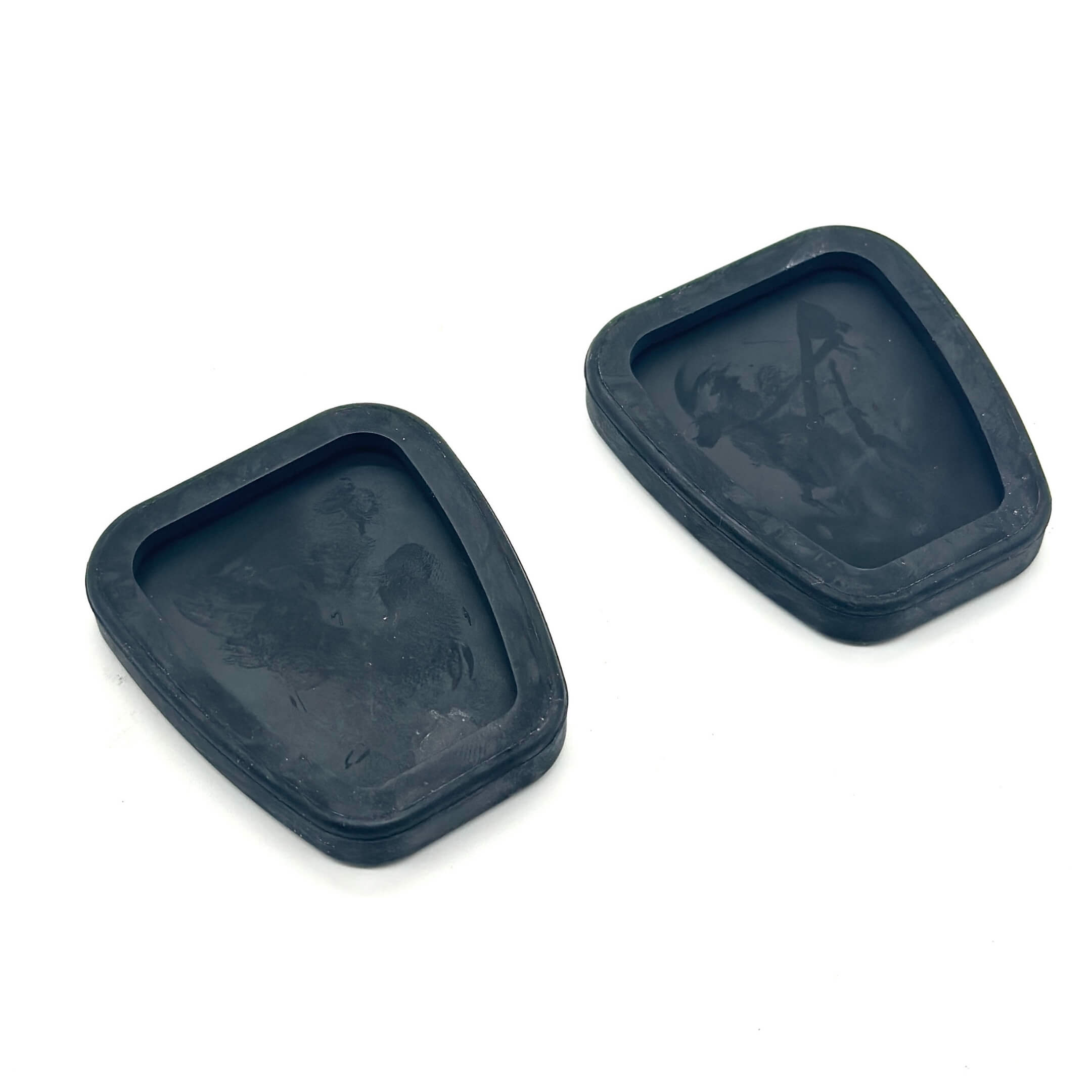 Brake & Clutch Pedal Rubber Pad Set for Honda Acty Truck HA6, HA7 Models 1999-2009, black rubber pads.