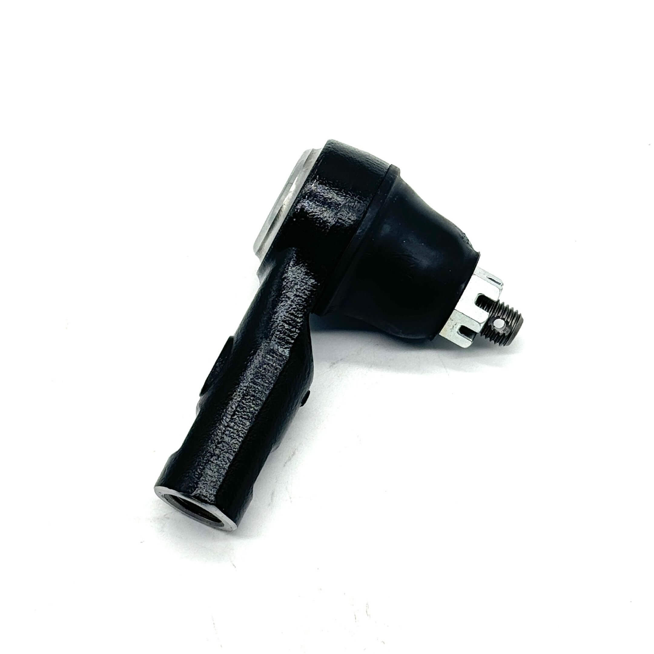 Black outer tie rod end for Honda Acty Truck HA8, HA9 models (2009-2022), featuring a durable metal construction and threaded end.