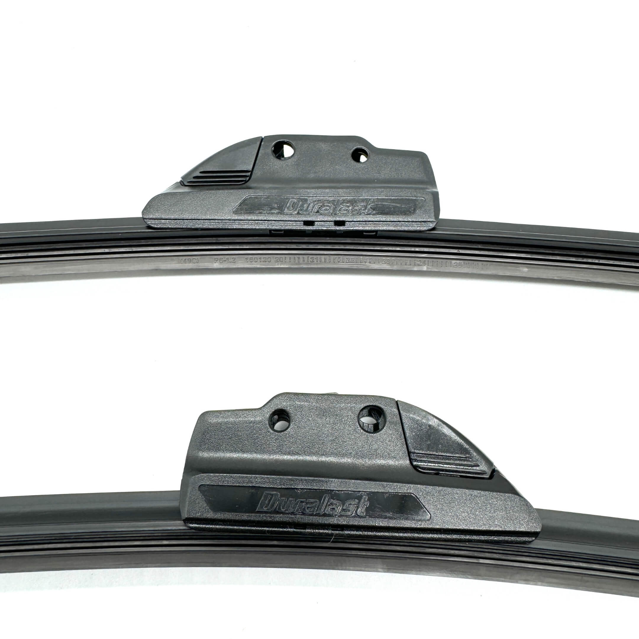 Close-up of Duralast Flex Wiper Blades and Honda Wiper Arms showing advanced graphite coating for Honda Acty HA1, HA2, HA3, HA4 models 1988-1999