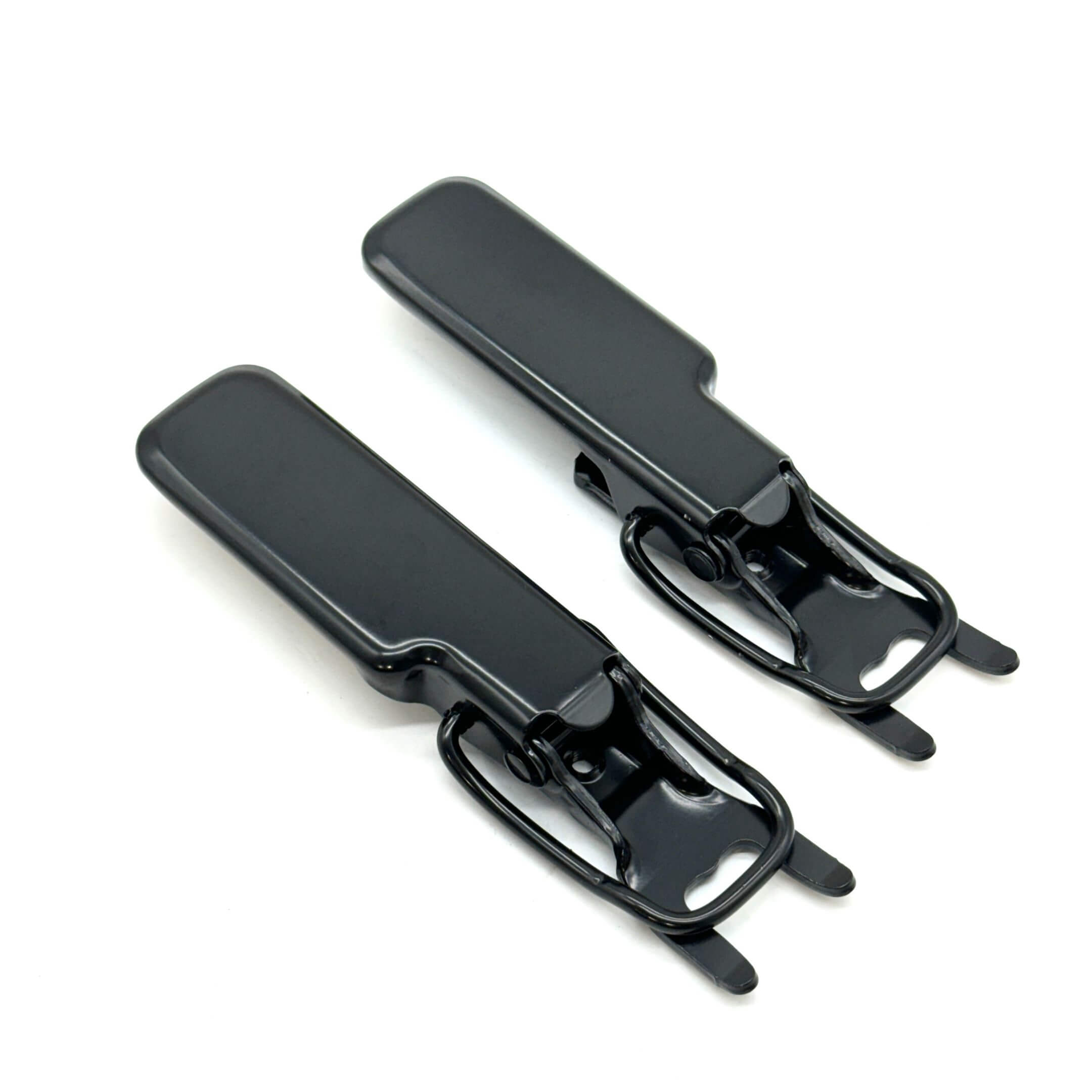 Close-up of rear gate latch set for Honda Acty Truck HA3, HA4, durable black steel components for reliable performance.