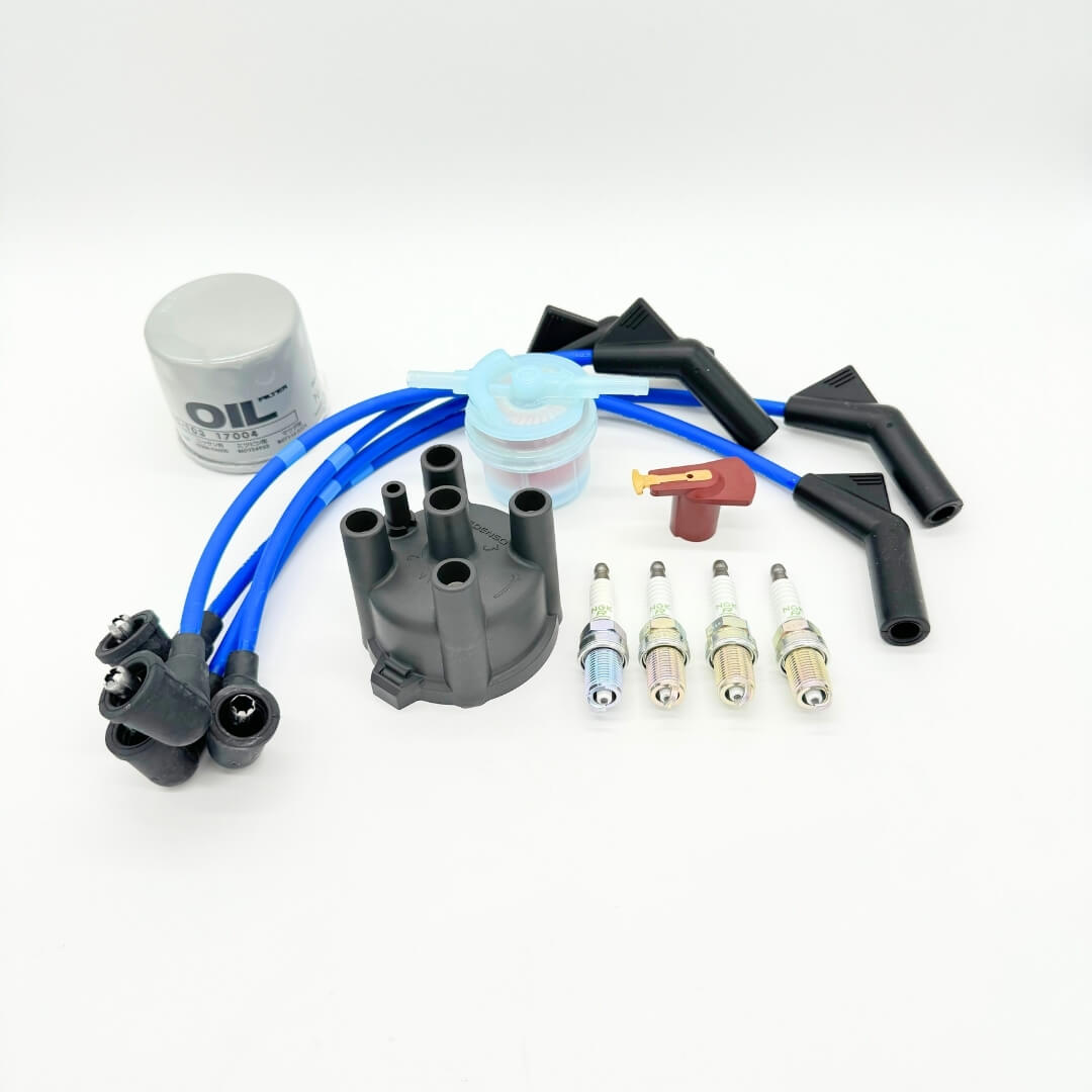 Complete Ignition Tune-Up Kit for Subaru Sambar with Filters, Cables, and Plugs - KV3/KV4 1990-1998