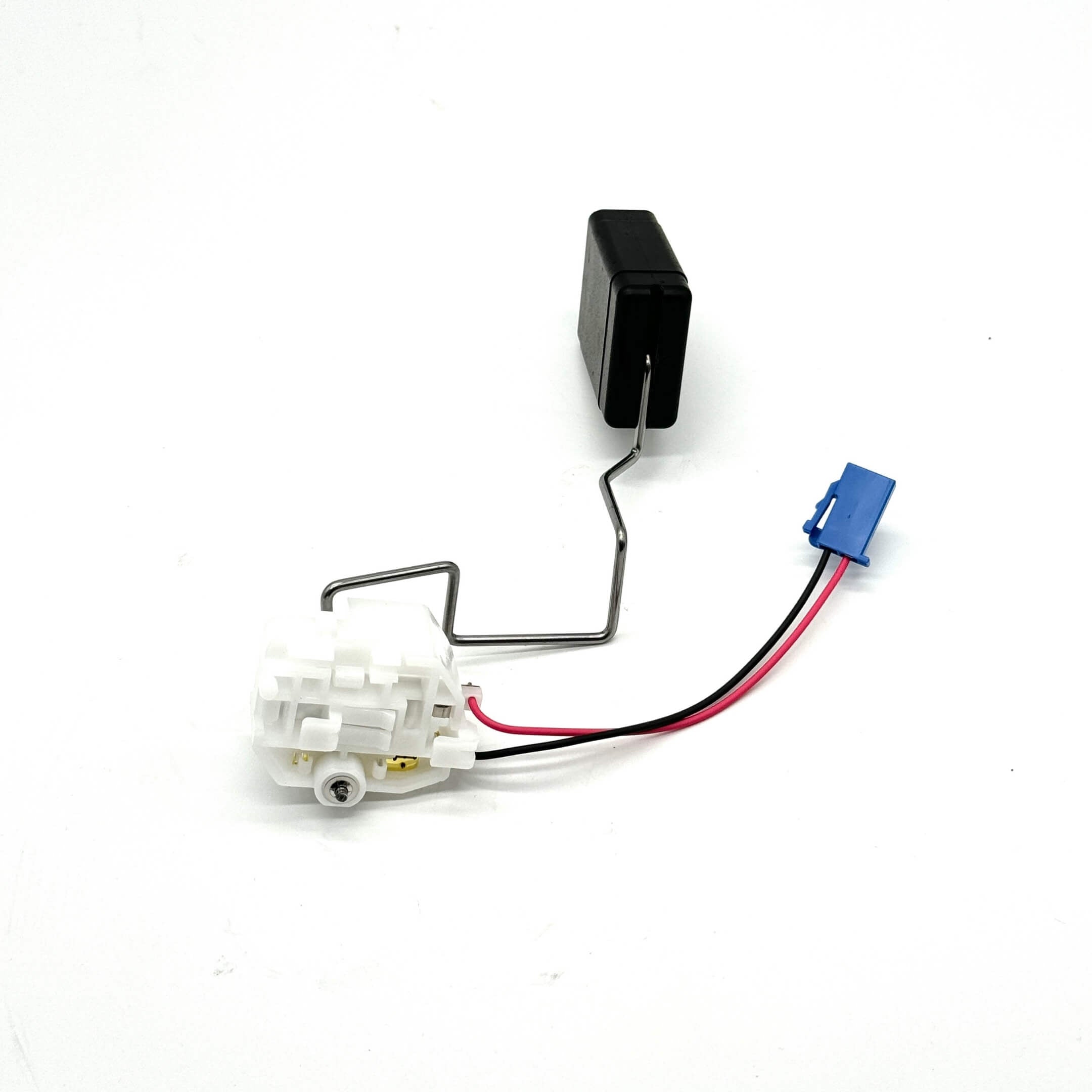 Fuel Sender Unit for Honda Vamos Van HM1, HM2 Models (1999-2018) featuring a white plastic housing, black float, and blue connector.