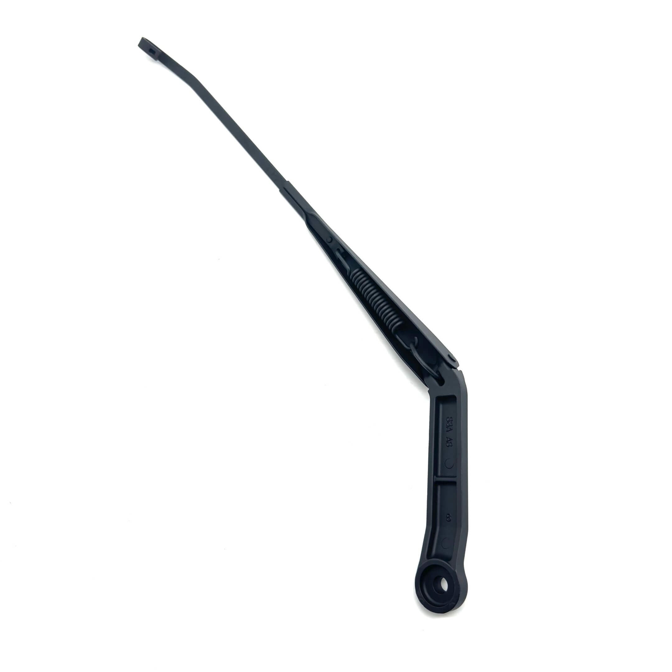 Black passenger side wiper arm for Honda Vamos Van HM1, HM2 models (1999-2018) featuring durable construction.