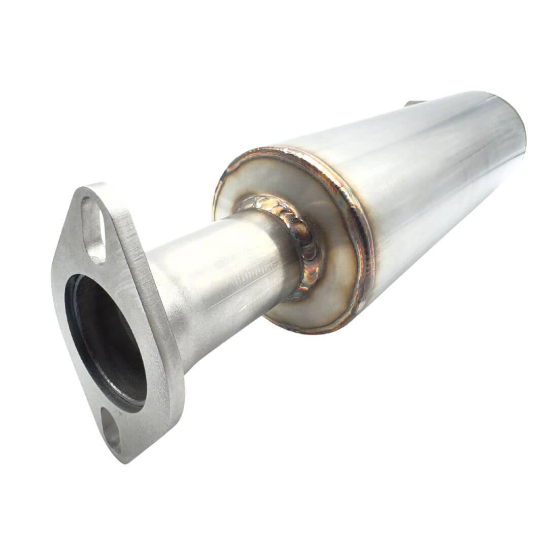 Oiwa Growler Exhaust for Subaru Sambar Truck KS3, KS4 (1990-1998) features a sleek, durable design for behind-the-bumper installation.