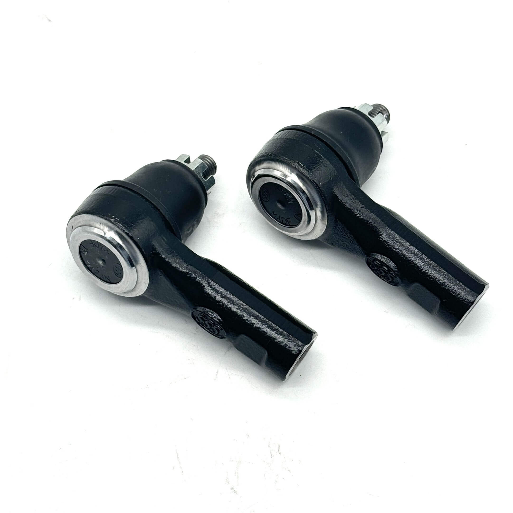 Outer Tie Rod End Set for Honda Acty Van HH5, HH6 Models (1999-2009), featuring durable black metal construction with silver accents.