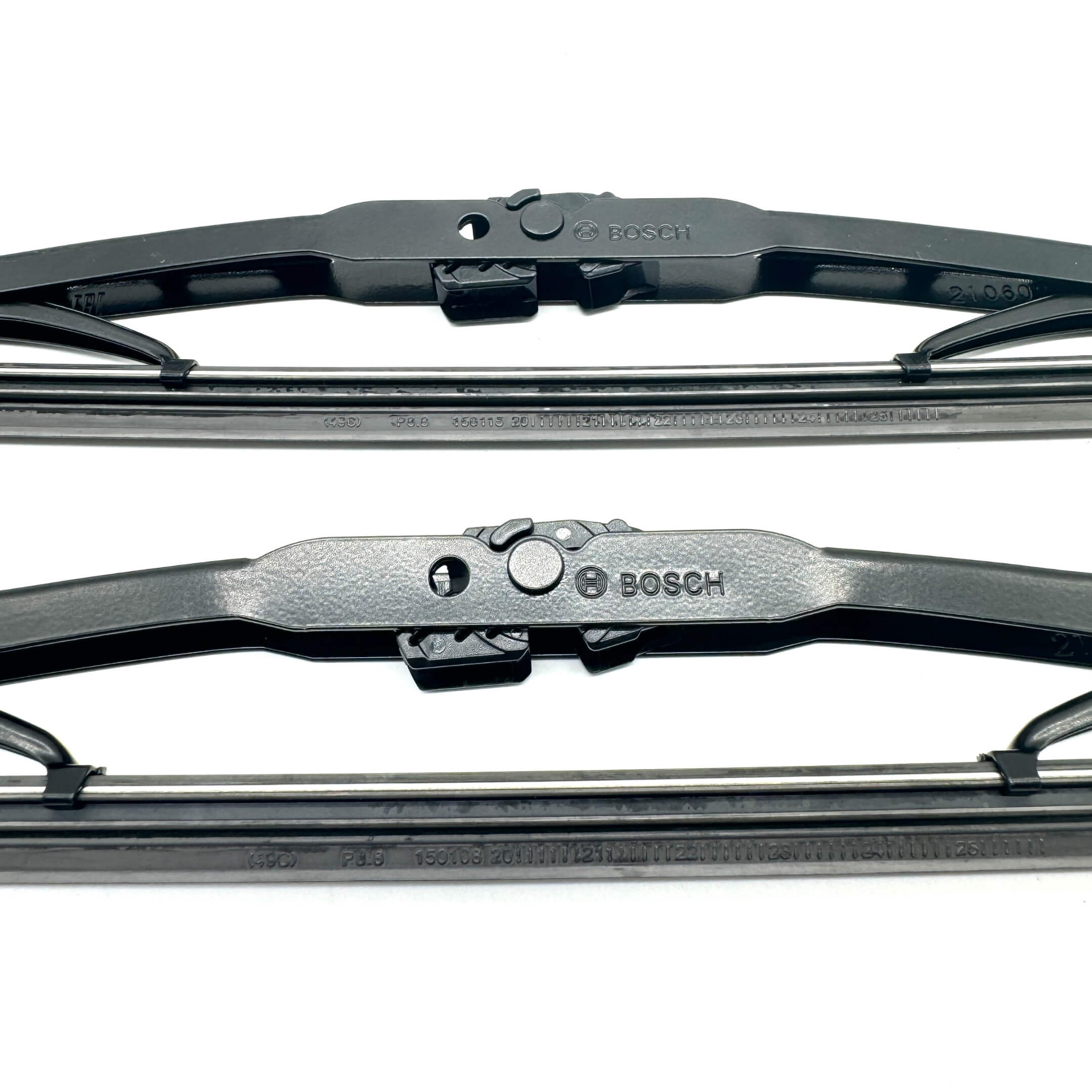 Close-up of Bosch Microedge Wiper Blades direct connect system for Honda Acty HA1, HA2, HA3, HA4 models 1988-1999