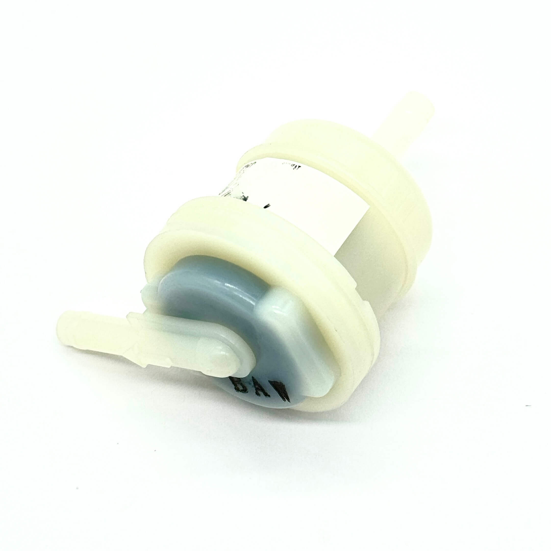 Fuel Filter for EFCS, EFNS Daihatsu Hijet S82P, S83P, and S110P models (1990-1998), showcasing compact design with a durable white and gray body for efficient fuel filtration.