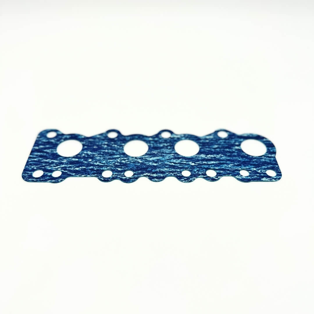 Blue intake manifold gasket for Subaru Sambar KS3, KS4 models from 1990-1998, precision-cut for a perfect engine fit.