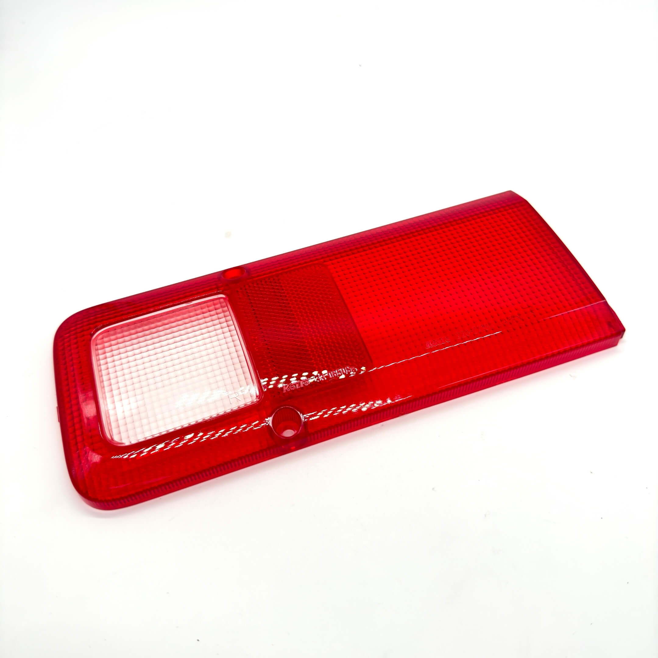 Red brake tail light lens for rear right Honda Vamos Van HM1, HM2 models, 1999-2018.