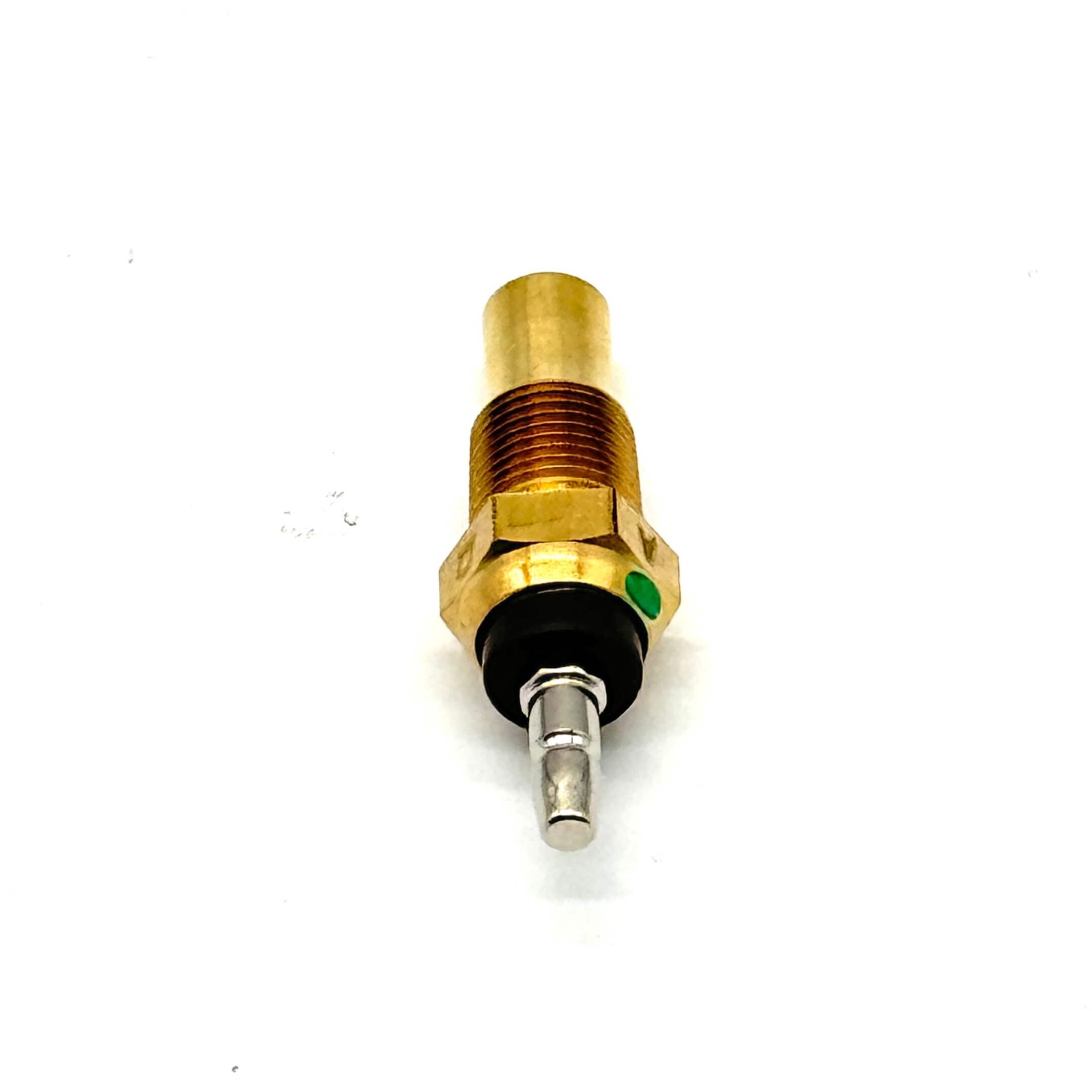 Front view of OEM-grade water temperature sensor showcasing robust brass construction for Honda Acty trucks.